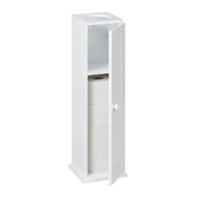Schmaler Toilettenschrank mit 2 Ablagen Weiss von Relaxdays