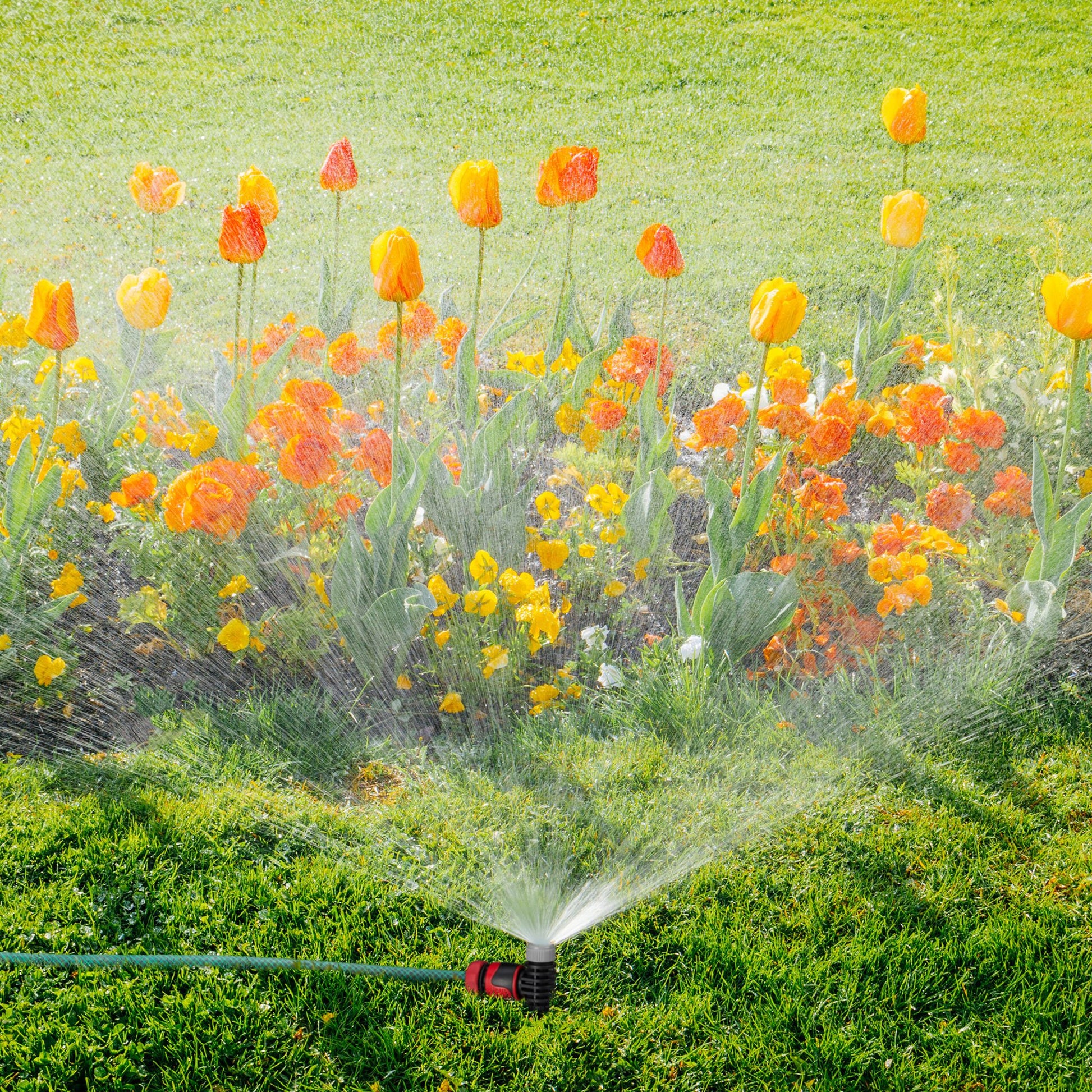 Sprühregner Garten 5er-Set Schwarz-Grau von Relaxdays