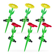 Sprinkler Blume 6er-Set Gelb-Grün-Rot von Relaxdays