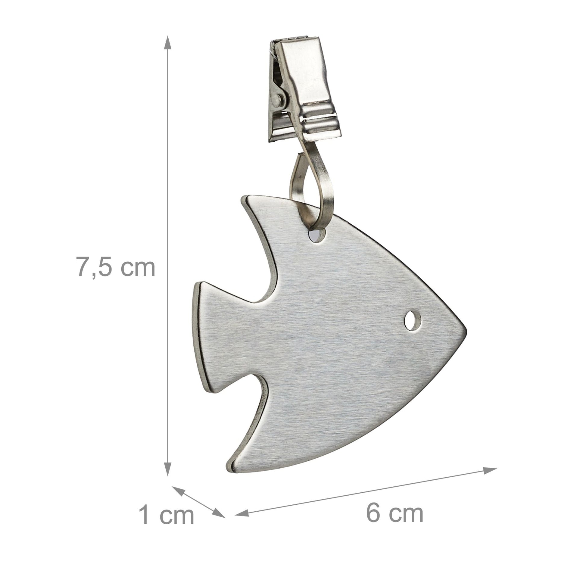 Tischdeckenbeschwerer Fisch 16er-Set Silber von Relaxdays
