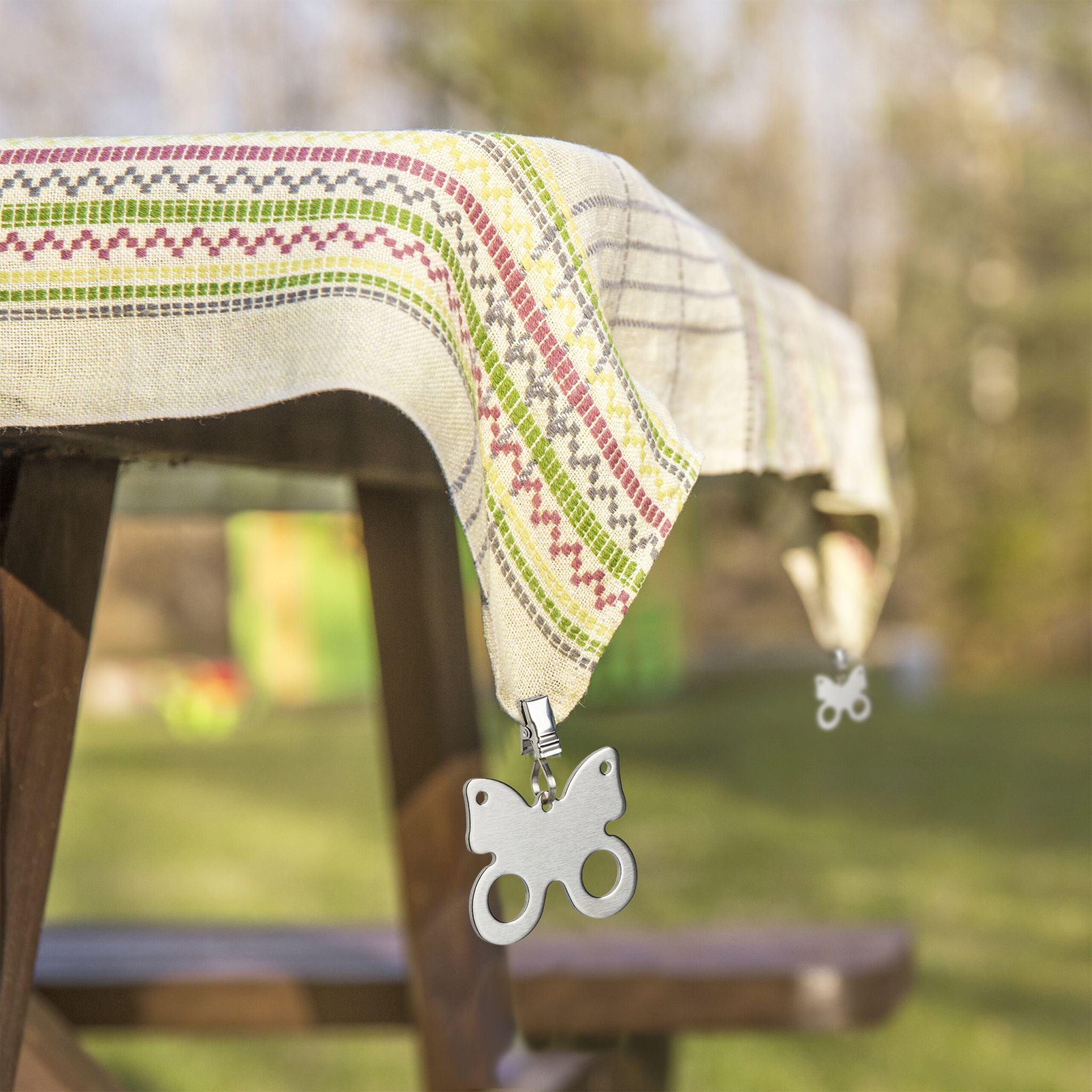Tischdeckenbeschwerer Schmetterling 16er-Set Silber von Relaxdays