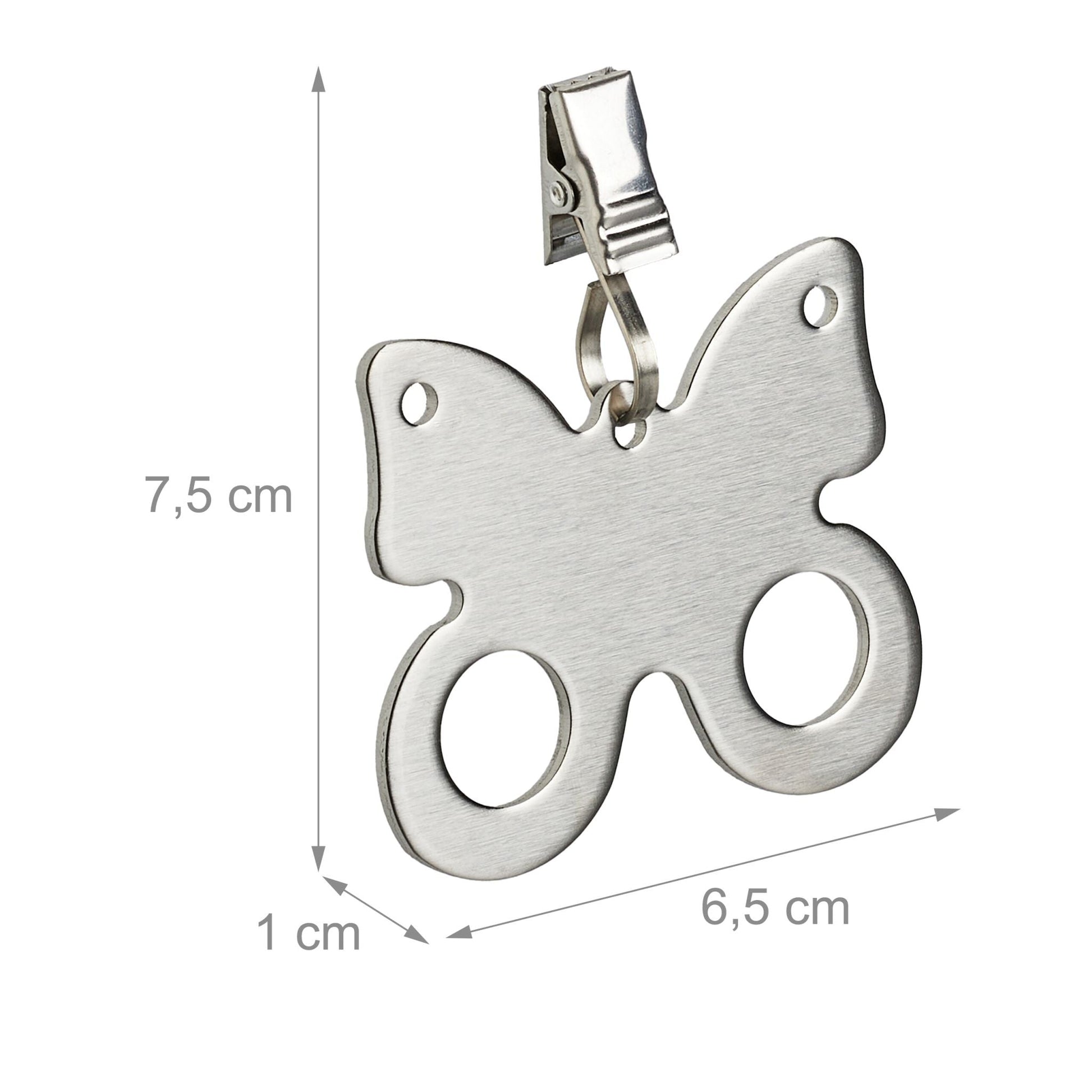 Tischdeckenbeschwerer Schmetterling 16er-Set Silber von Relaxdays