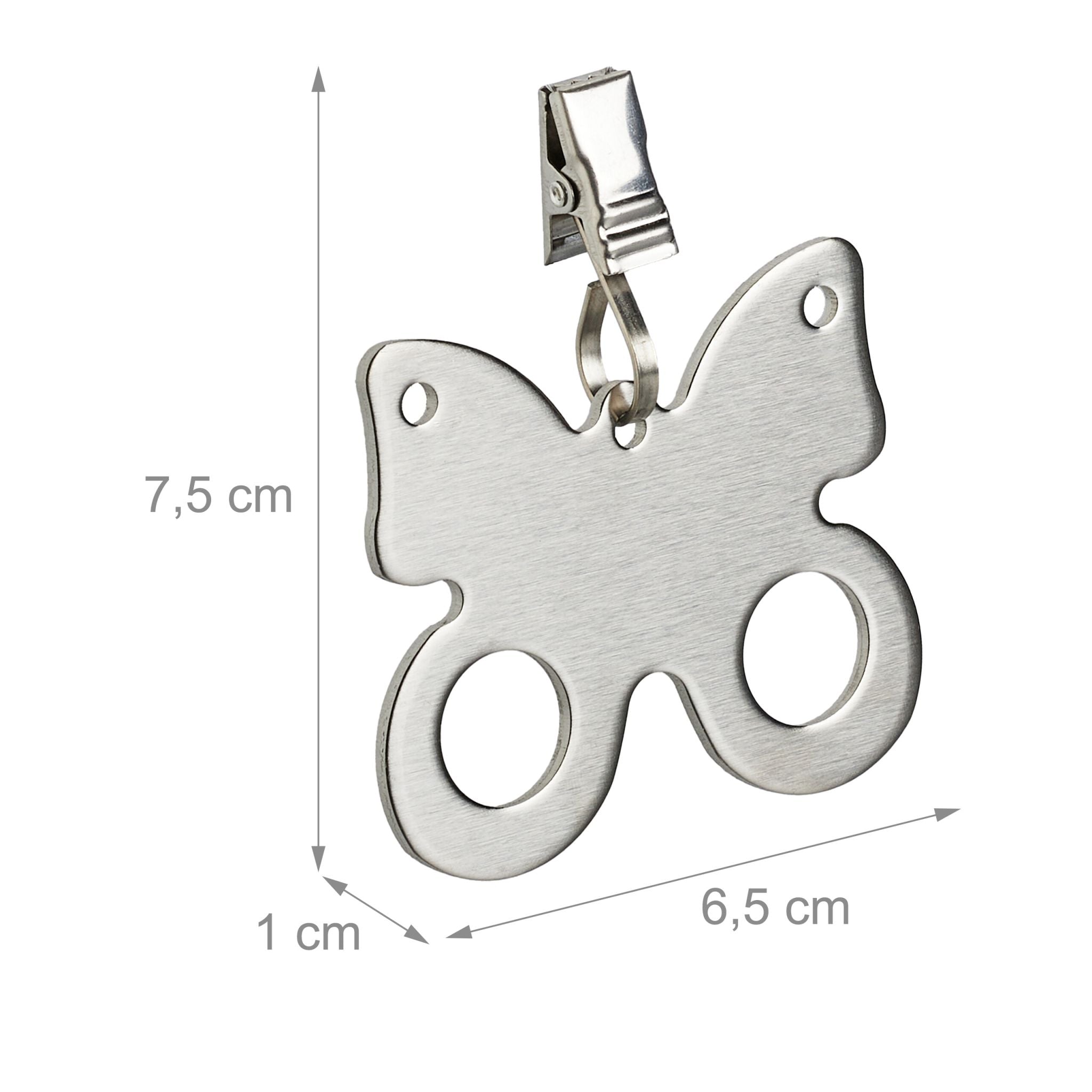 Tischdeckenbeschwerer Schmetterling 16er-Set Silber von Relaxdays