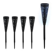 Solarlampenset mit Lichteffekt Schwarz von Relaxdays