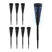 Solarlampenset mit Lichteffekt Schwarz von Relaxdays
