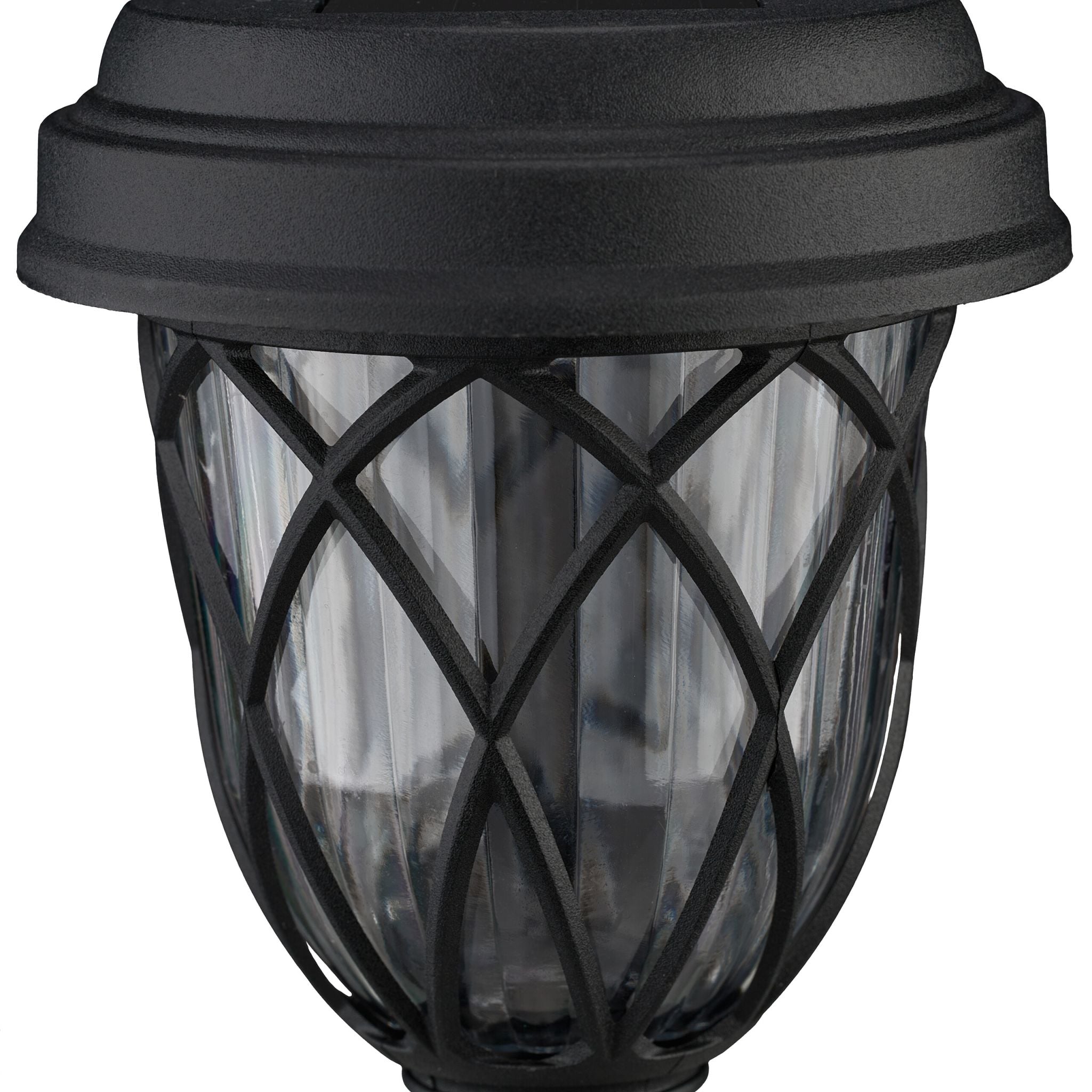Solarlampenset Laterne Schwarz-Transparent von Relaxdays