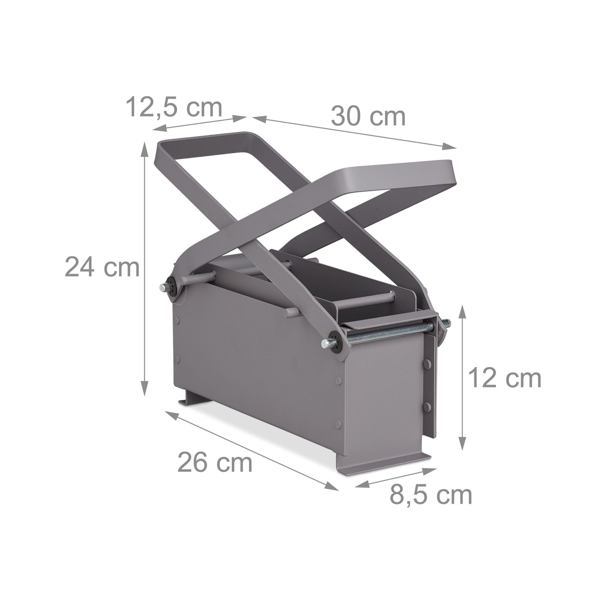 Papierbrikettpresse Grau von Relaxdays