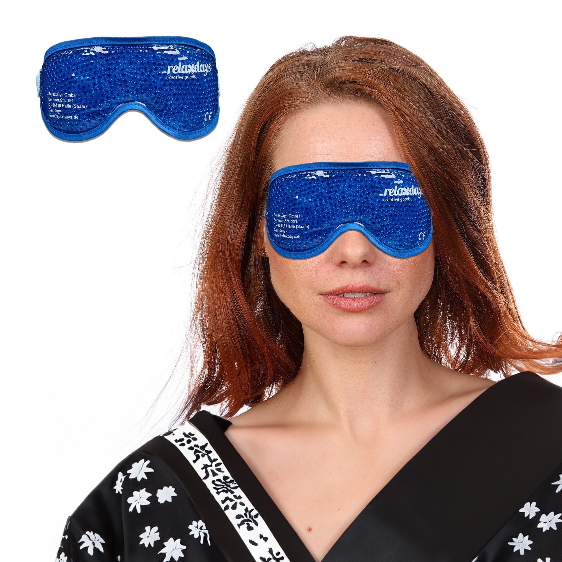 Augenmaske kühlend 2er-Set Blau-Hellblau von Relaxdays