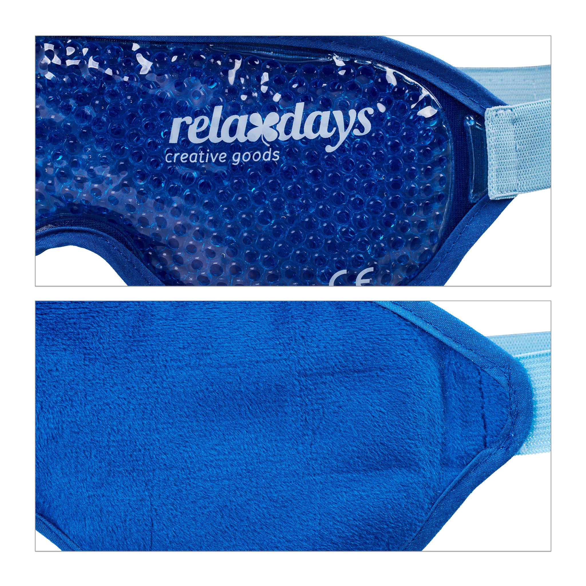 Augenmaske kühlend 2er-Set Blau-Hellblau von Relaxdays