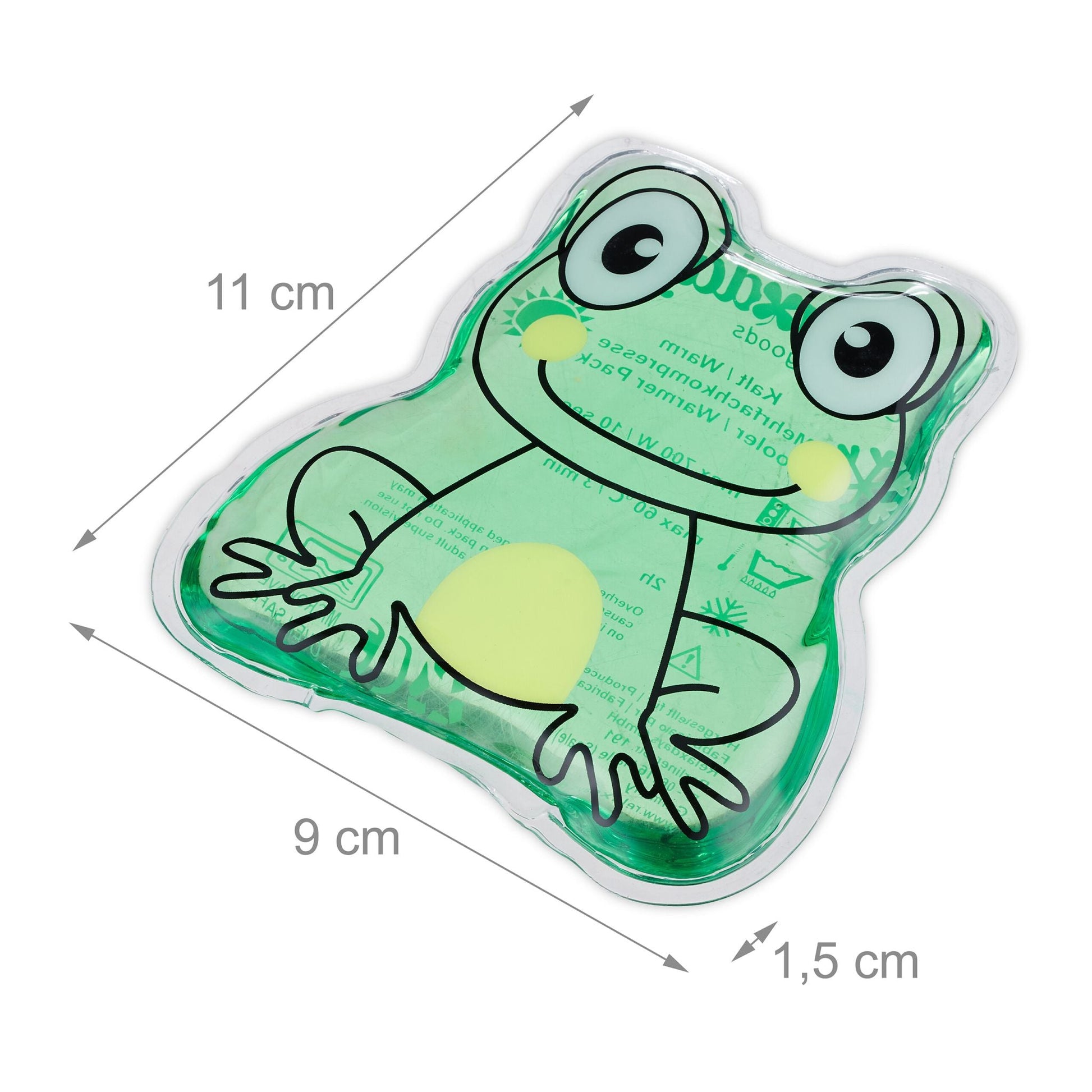 Kühlpads Kinder 4er-Set Weiss-Grün-Schwarz von Relaxdays