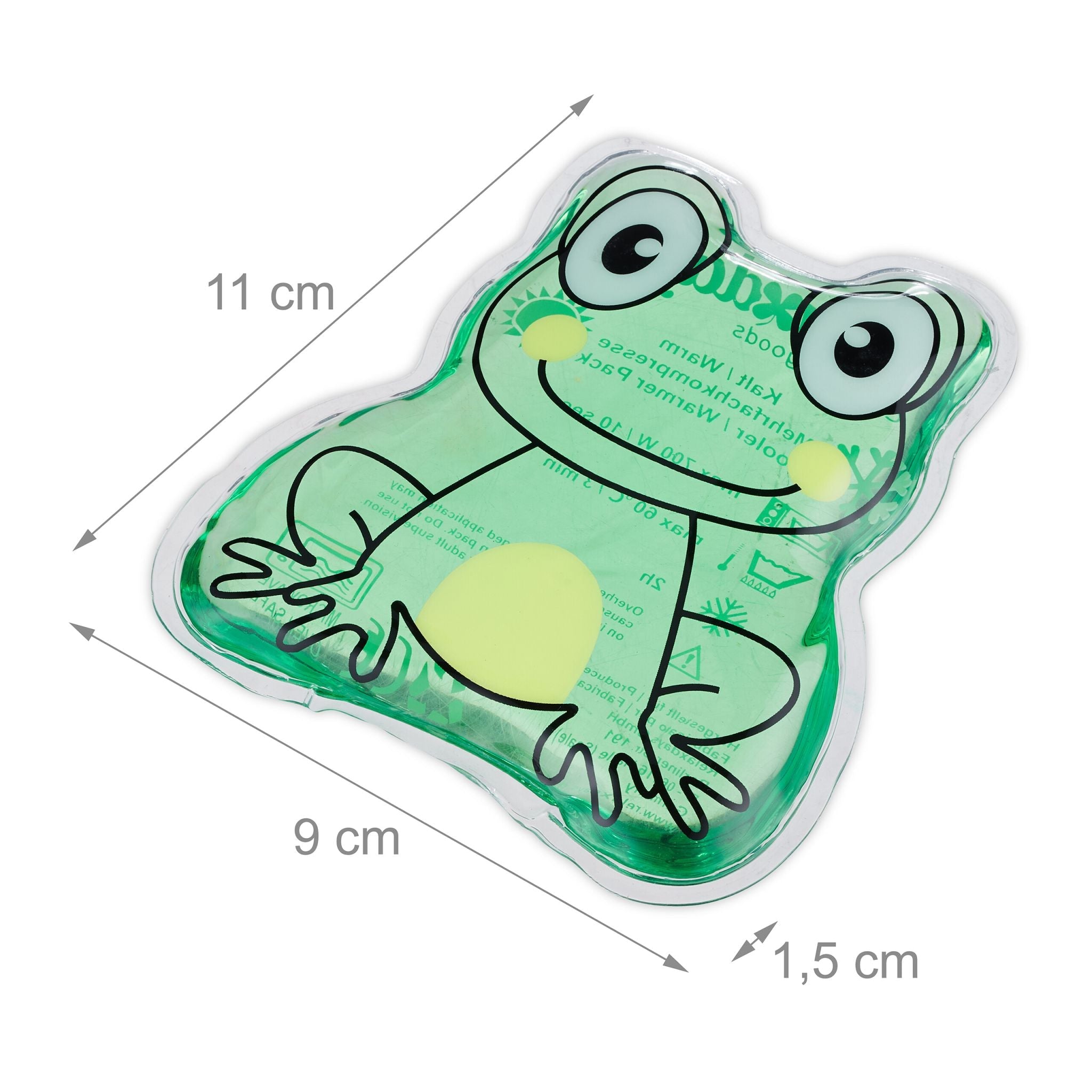 Kühlpads Kinder 4er-Set Weiss-Grün-Schwarz von Relaxdays
