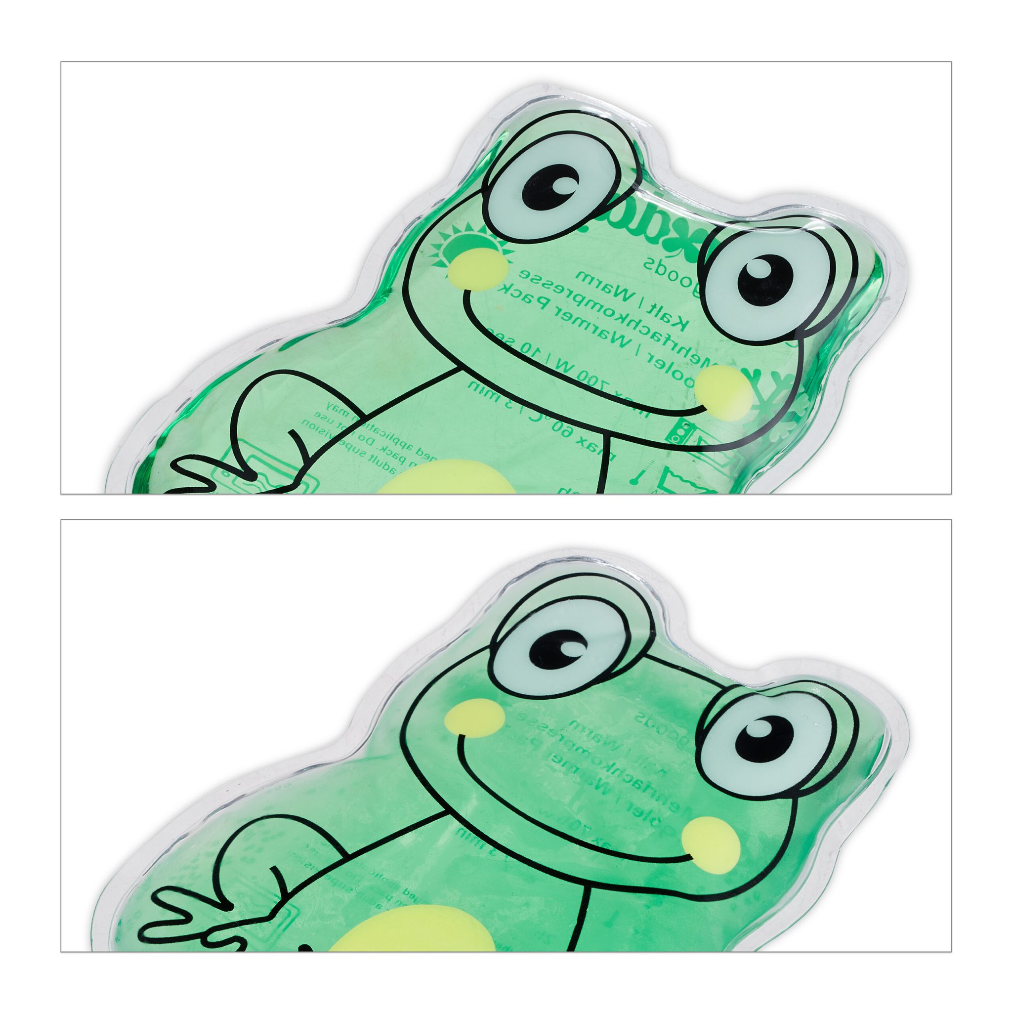 Kühlpads Kinder 4er-Set Weiss-Grün-Schwarz von Relaxdays