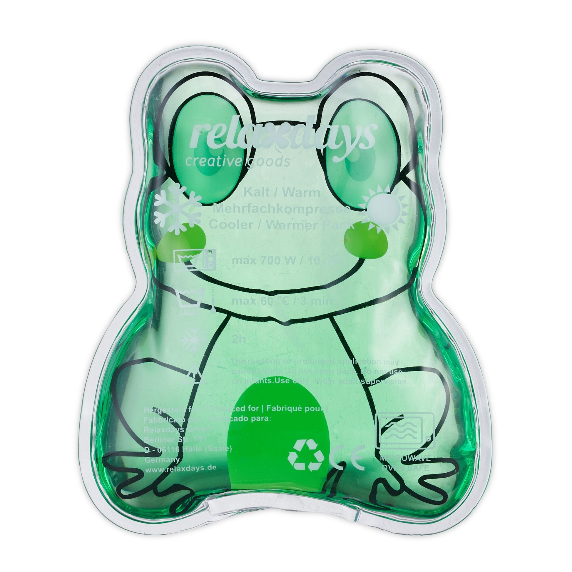 Kühlpads Kinder 4er-Set Weiss-Grün-Schwarz von Relaxdays