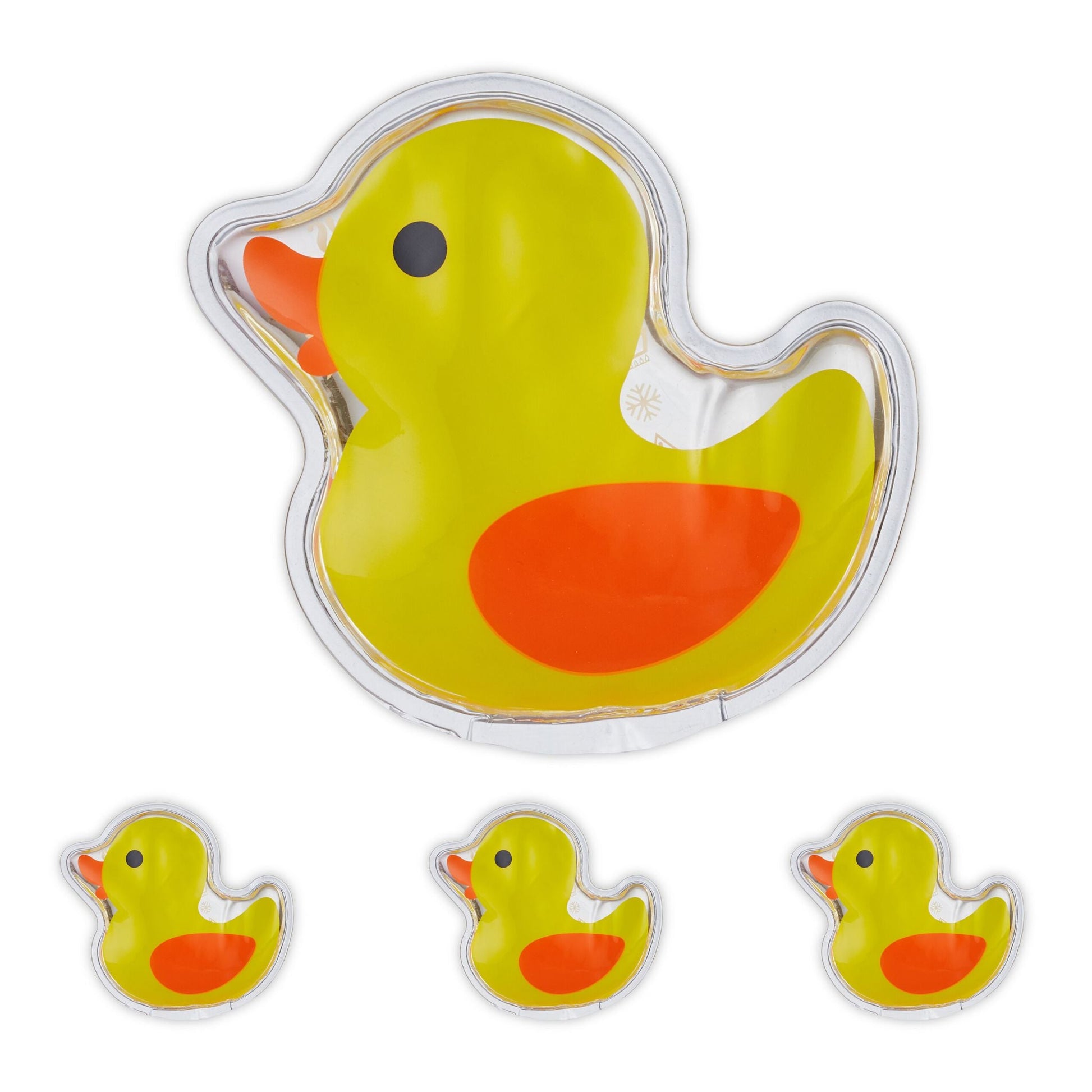 Kühlpads Kinder 4er-Set Gelb-Orange-Schwarz von Relaxdays