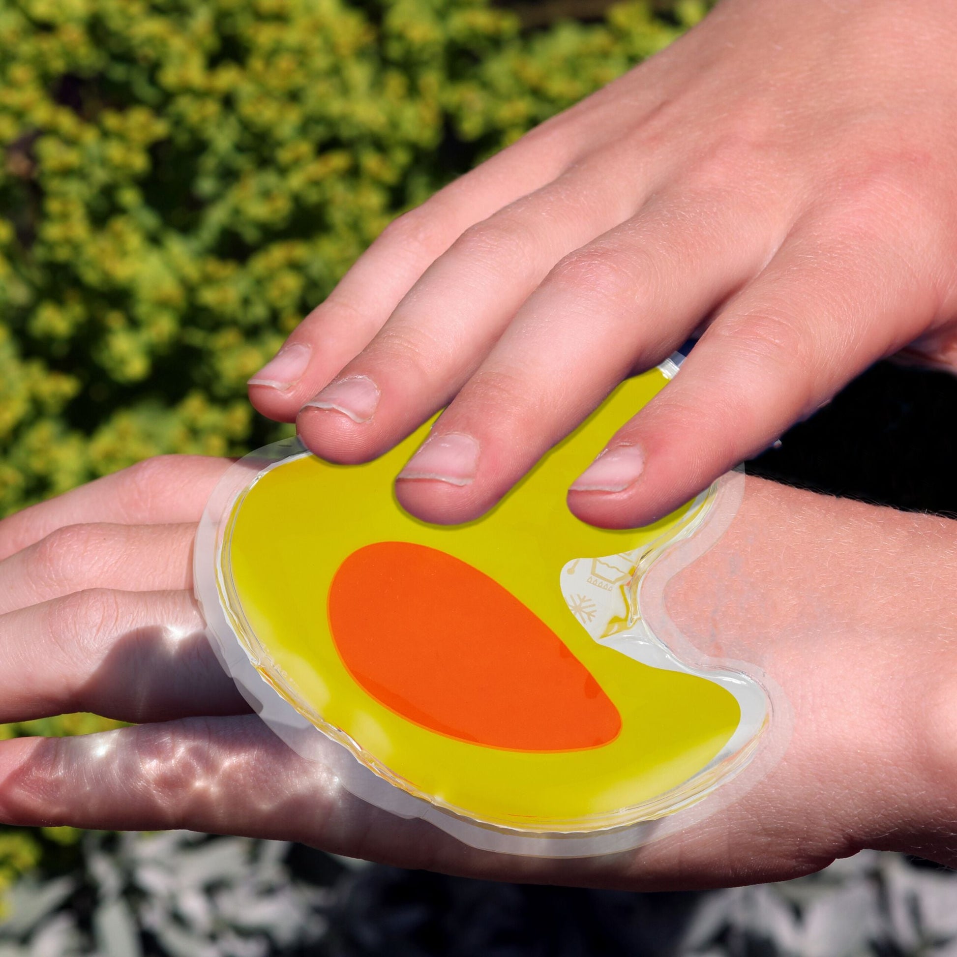 Kühlpads Kinder 4er-Set Gelb-Orange-Schwarz von Relaxdays