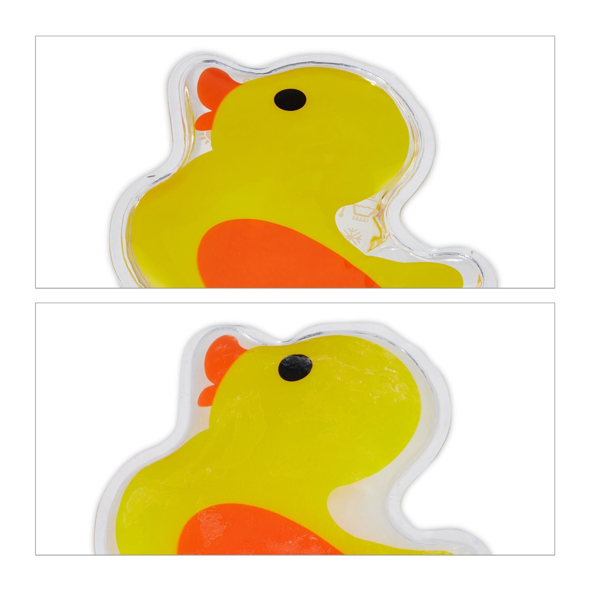 Kühlpads Kinder 4er-Set Gelb-Orange-Schwarz von Relaxdays