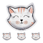 Kühlpads Kinder 4er-Set Rosa-Schwarz-Transparent von Relaxdays