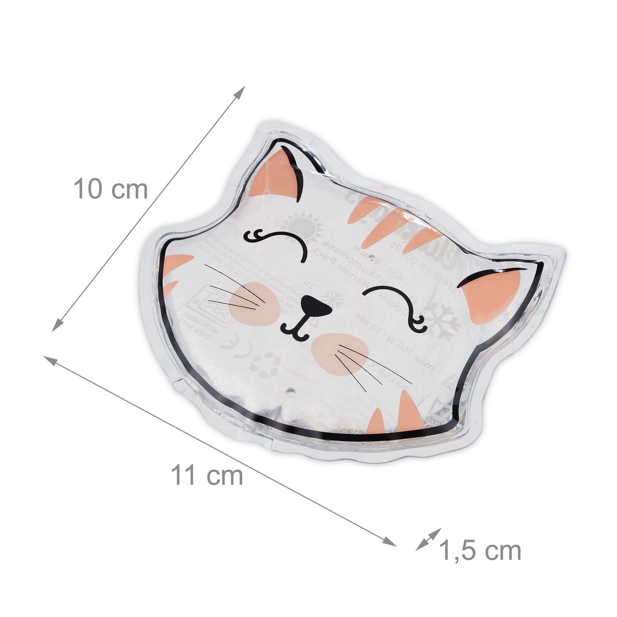 Kühlpads Kinder 4er-Set Rosa-Schwarz-Transparent von Relaxdays
