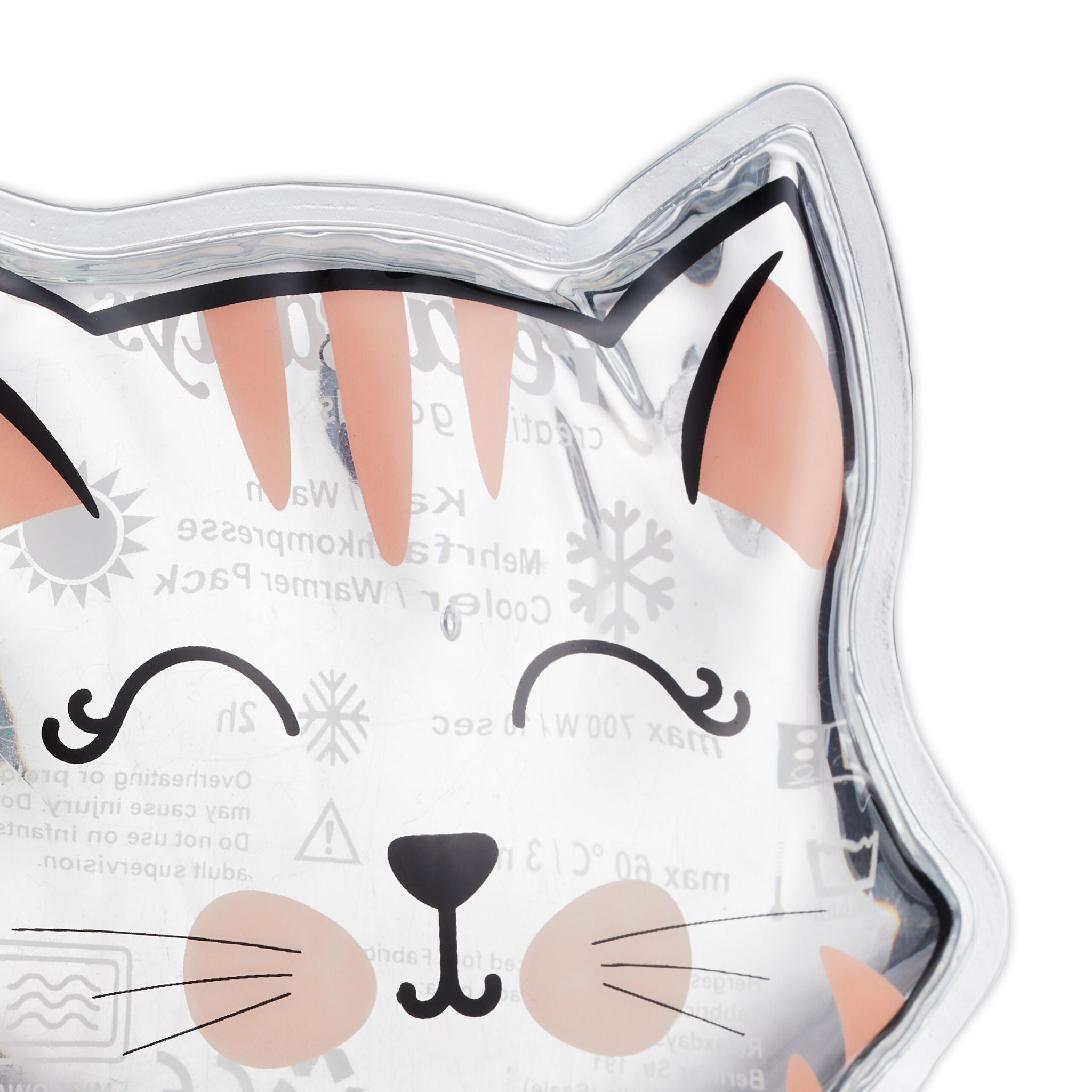 Kühlpads Kinder 4er-Set Rosa-Schwarz-Transparent von Relaxdays