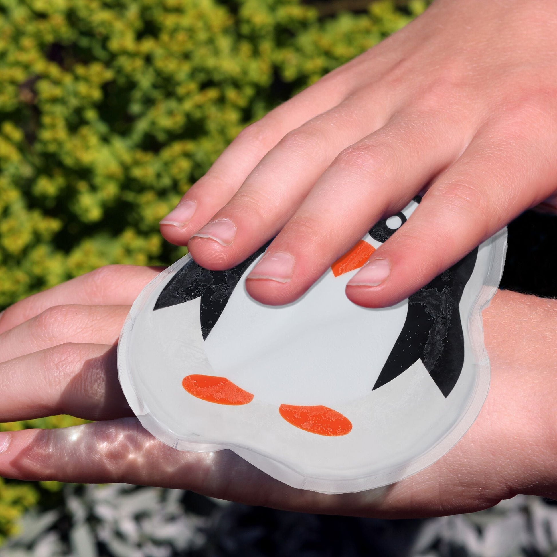 Kühlpads Kinder 4er-Set Weiss-Orange-Schwarz von Relaxdays