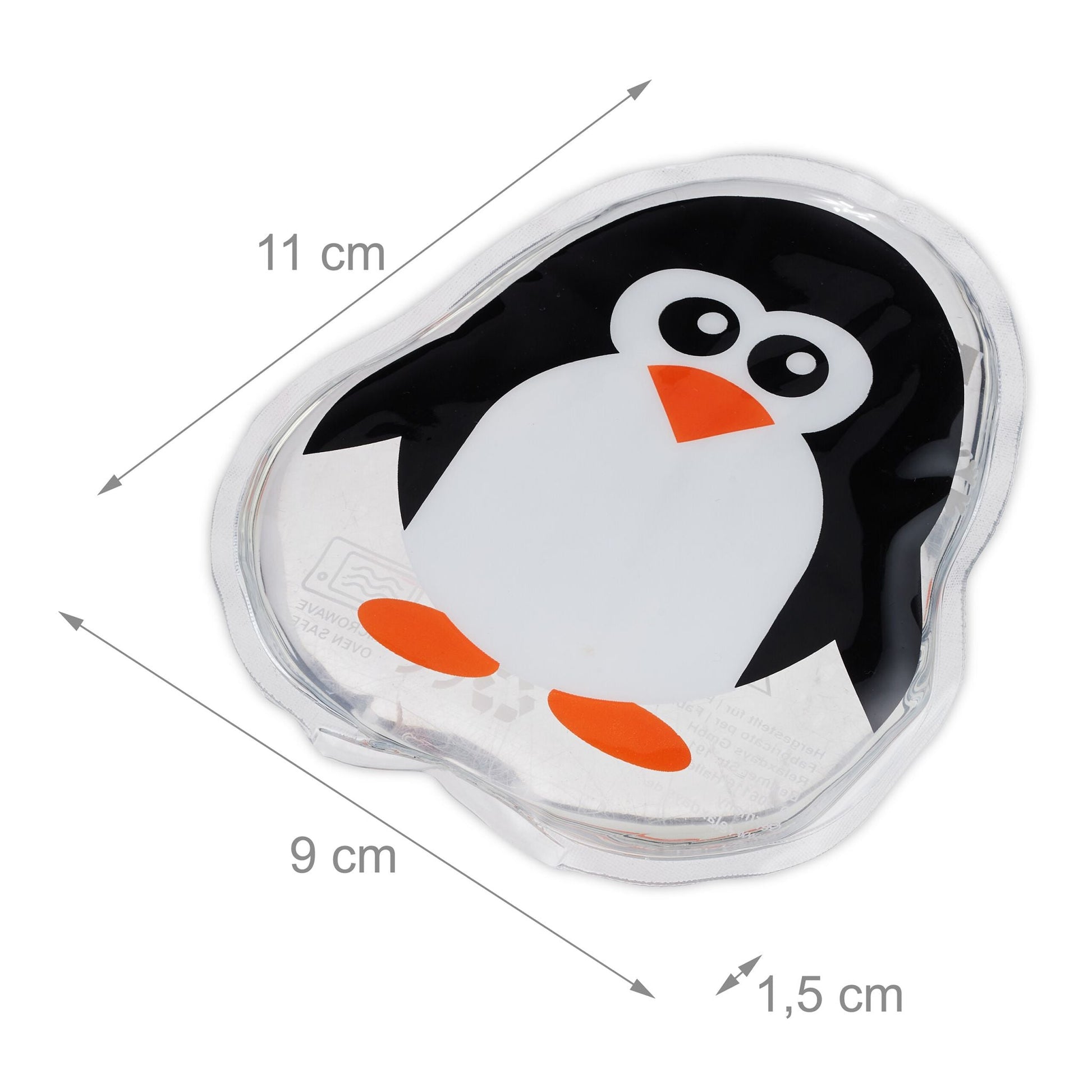 Kühlpads Kinder 4er-Set Weiss-Orange-Schwarz von Relaxdays