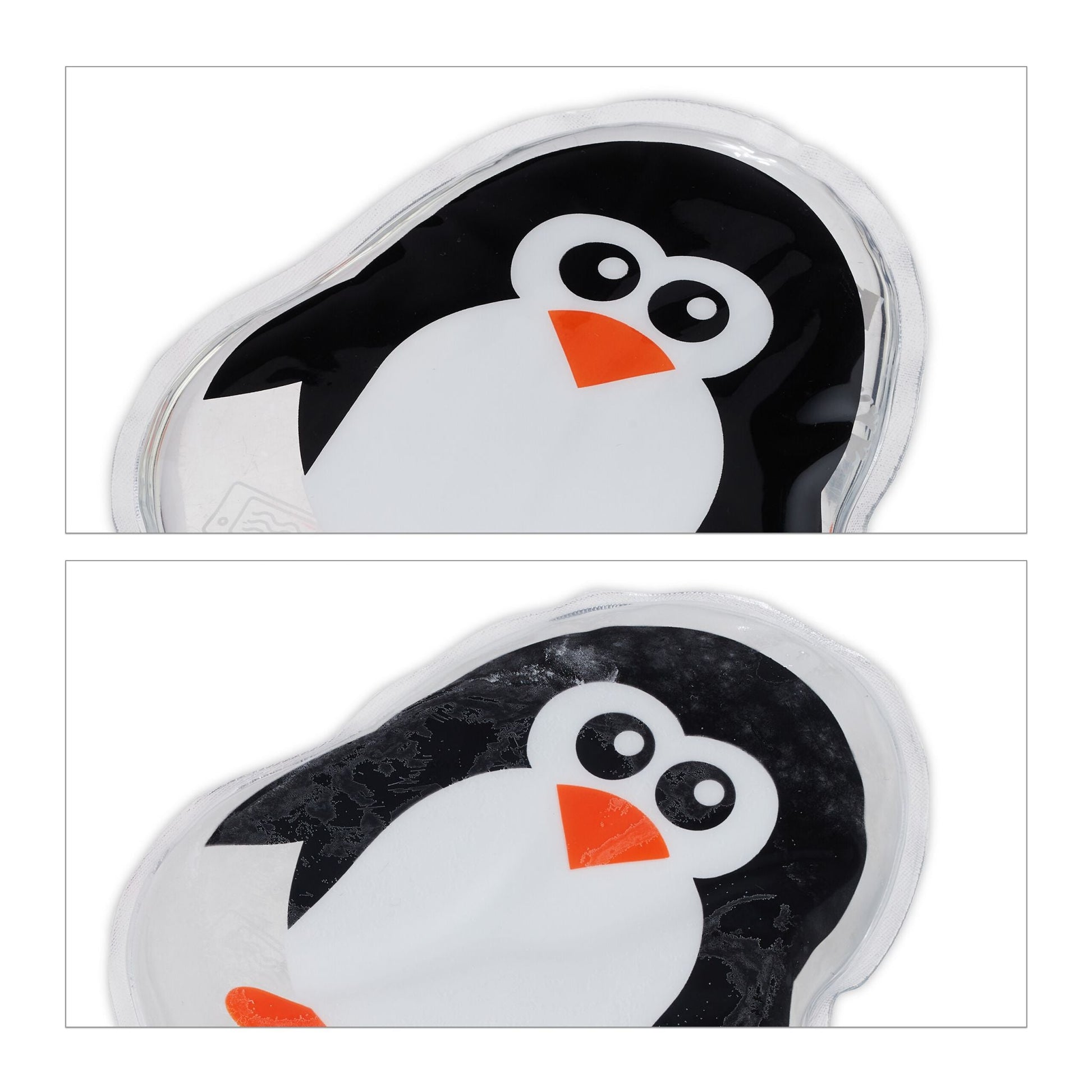 Kühlpads Kinder 4er-Set Weiss-Orange-Schwarz von Relaxdays