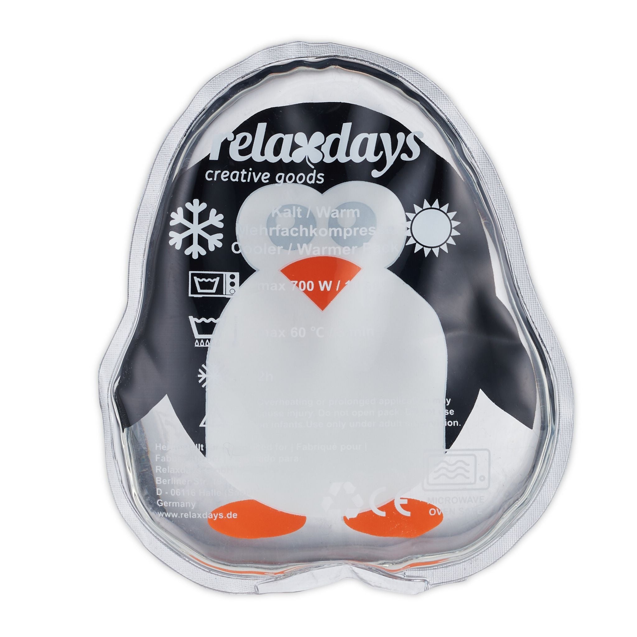 Kühlpads Kinder 4er-Set Weiss-Orange-Schwarz von Relaxdays
