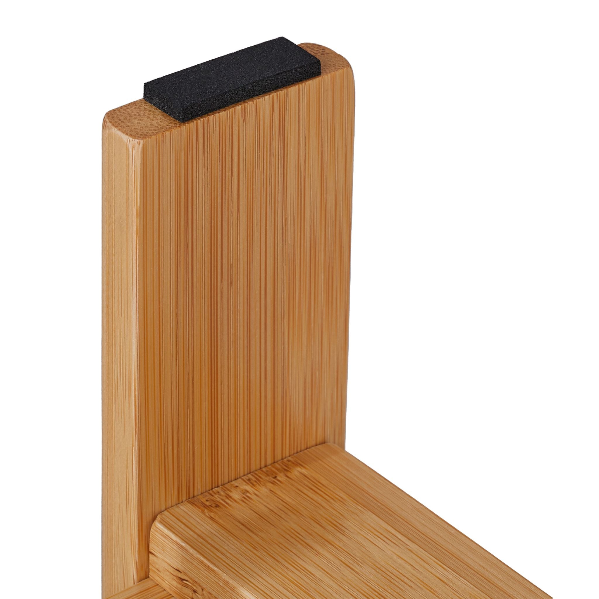 Bambus Badhocker mit Zusatzablage Hellbraun von Relaxdays
