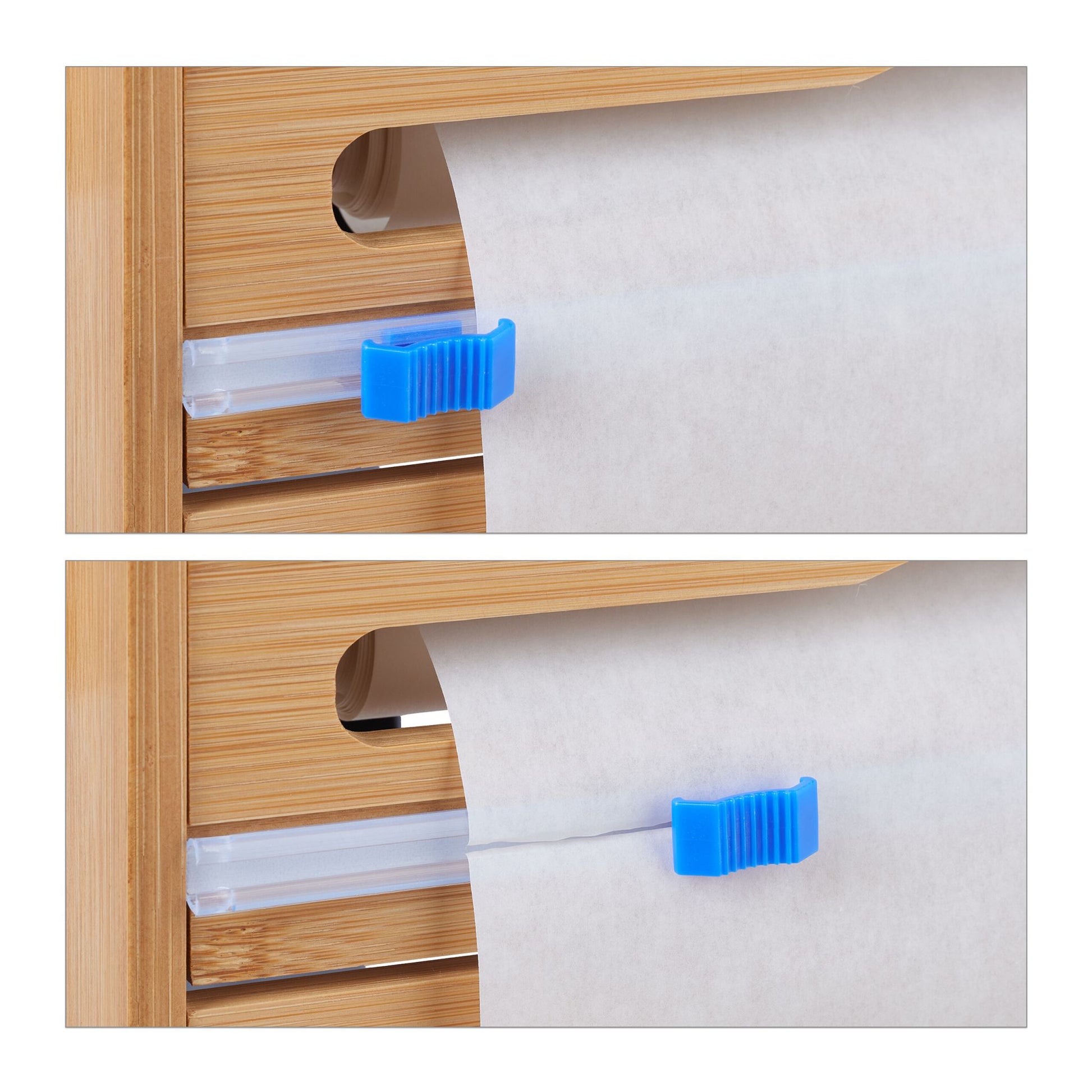 3 in 1 Folienspender Blau-Hellbraun von Relaxdays