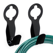 Schlauchhalter 2er-Set Schwarz von Relaxdays