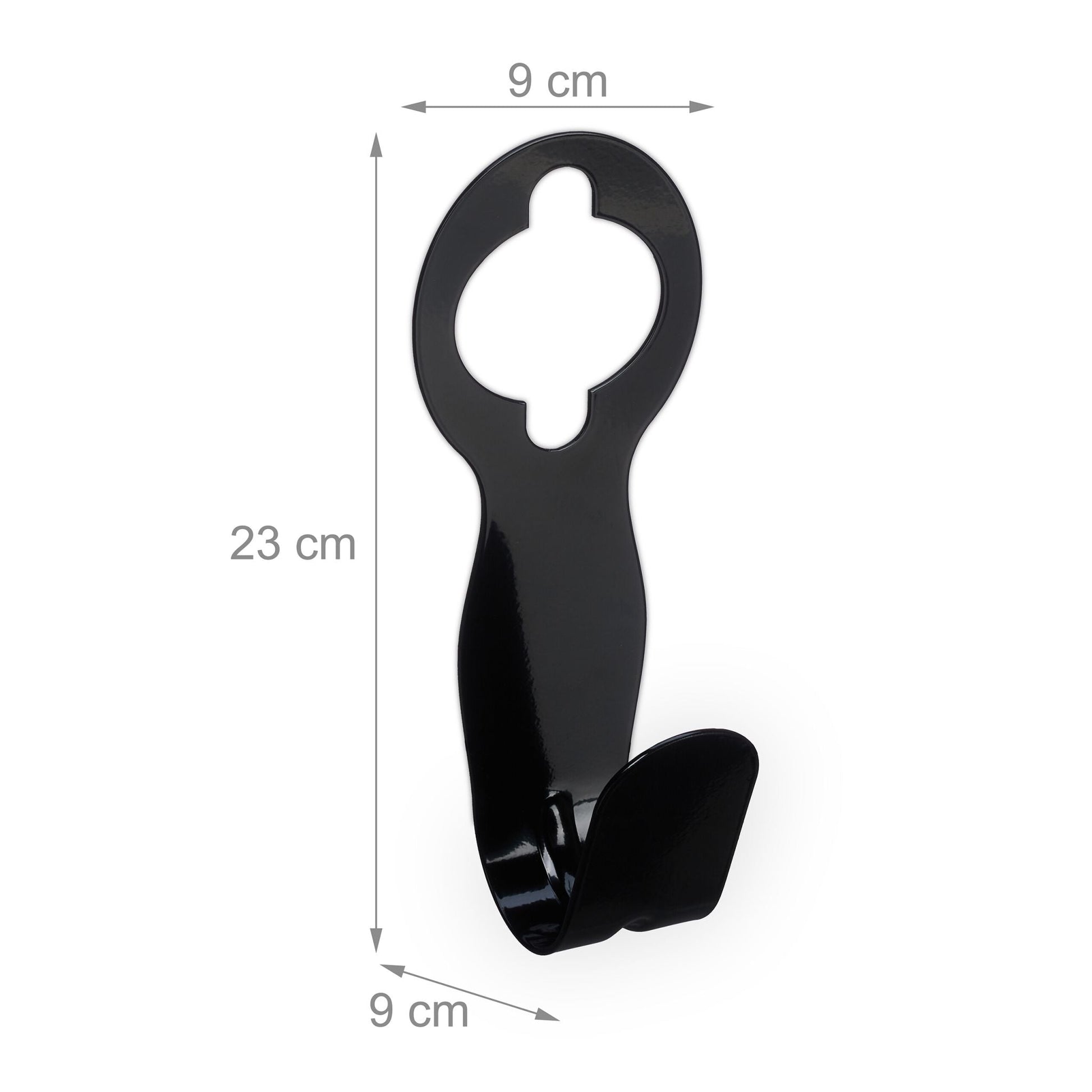 Schlauchhalter 2er-Set Schwarz von Relaxdays