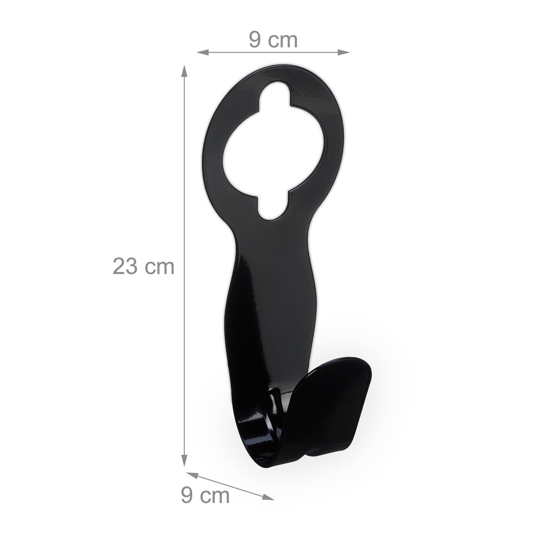 Schlauchhalter 2er-Set Schwarz von Relaxdays