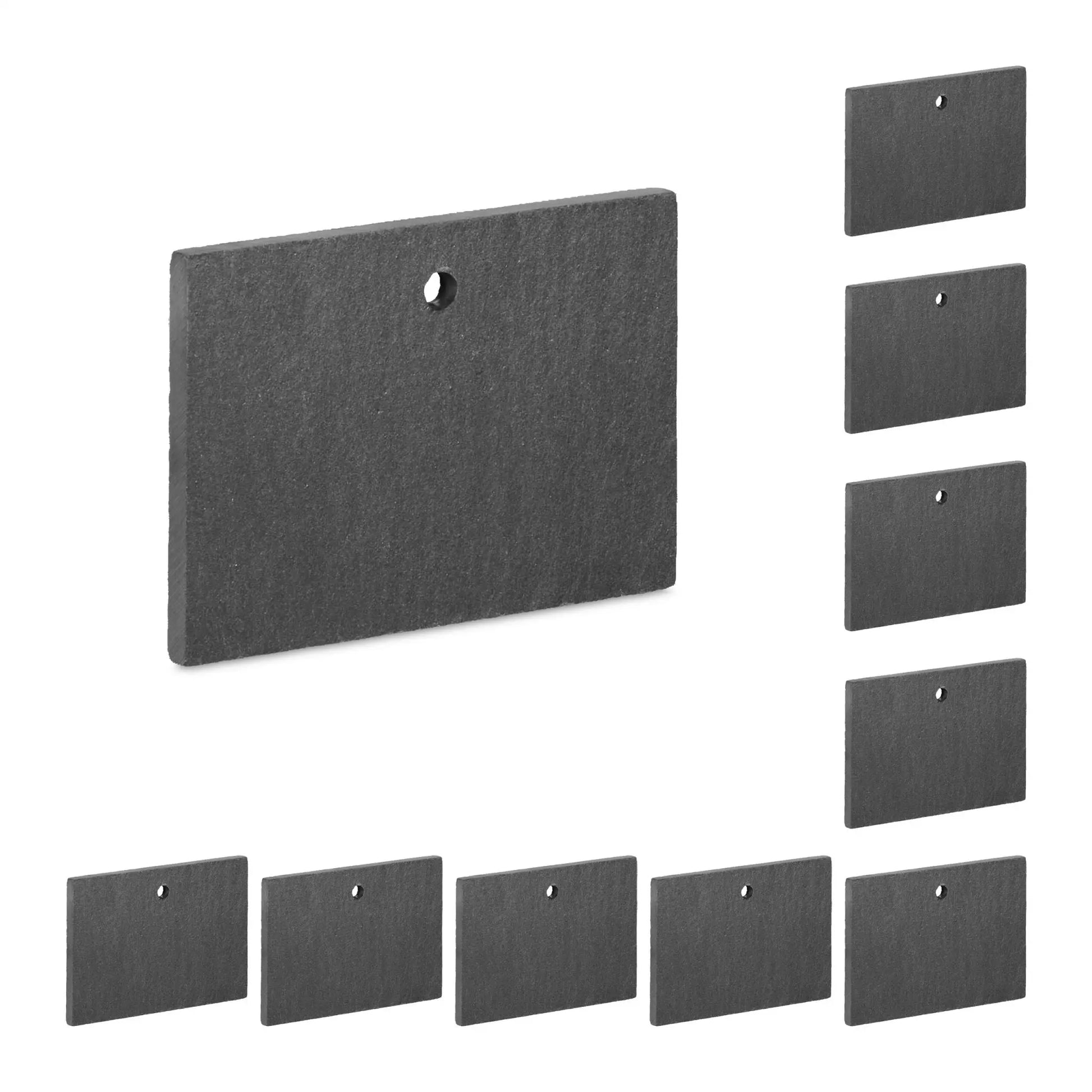 Schiefer-Pflanzenschilder glatt 10er-Set Anthrazit von Relaxdays