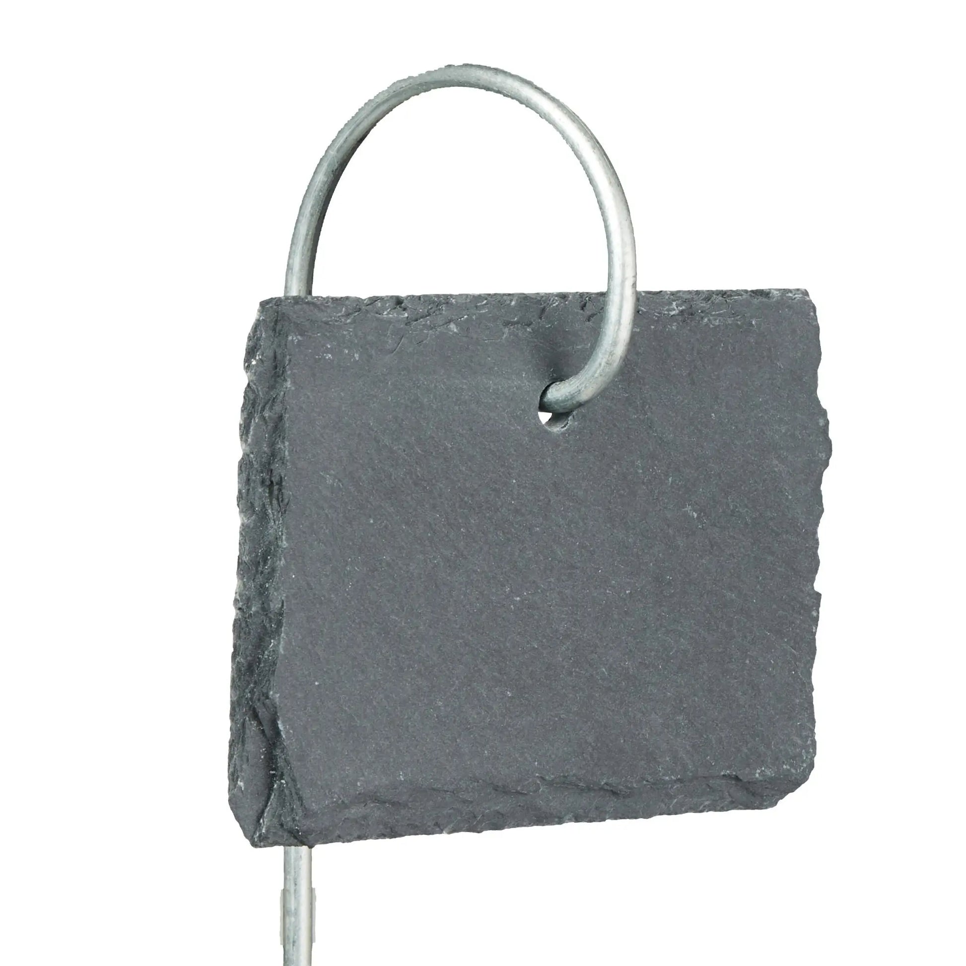 Schiefer-Pflanzenschilder mit Stab 12er-Set Anthrazit-Silber von Relaxdays