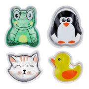 Kühlpads Kinder 4er-Set Gelb-Grün-Transparent von Relaxdays
