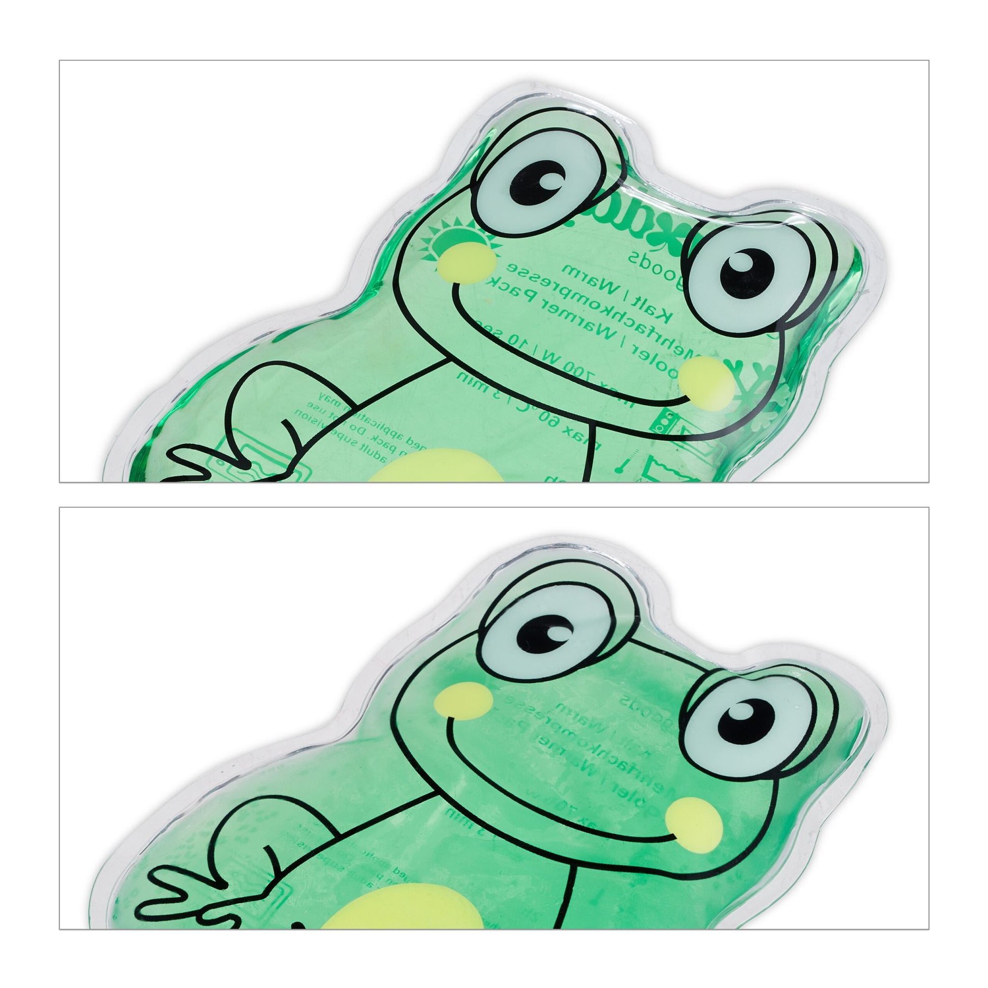 Kühlpads Kinder 4er-Set Gelb-Grün-Transparent von Relaxdays