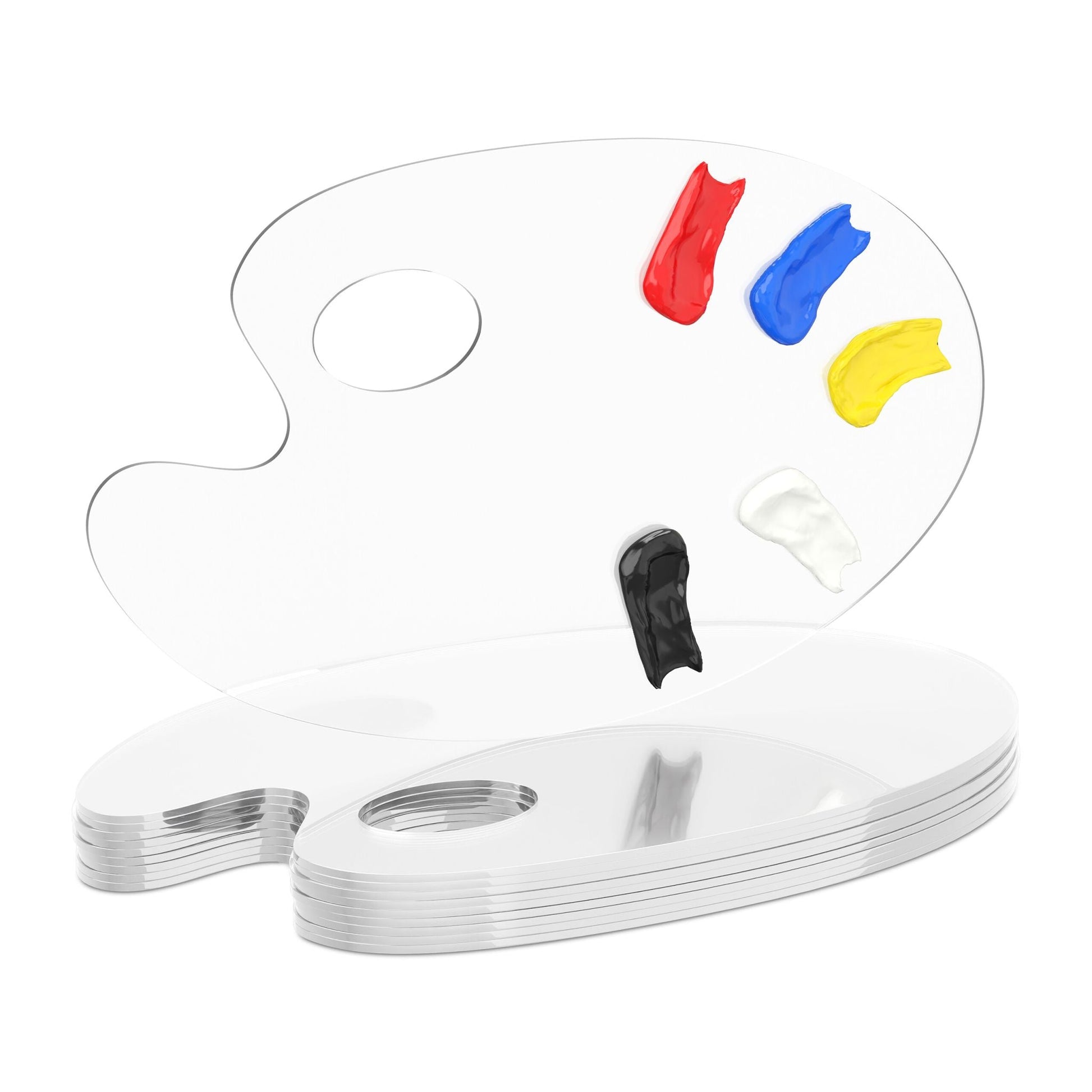 Malpalette Acryl 10er-Set Transparent von Relaxdays