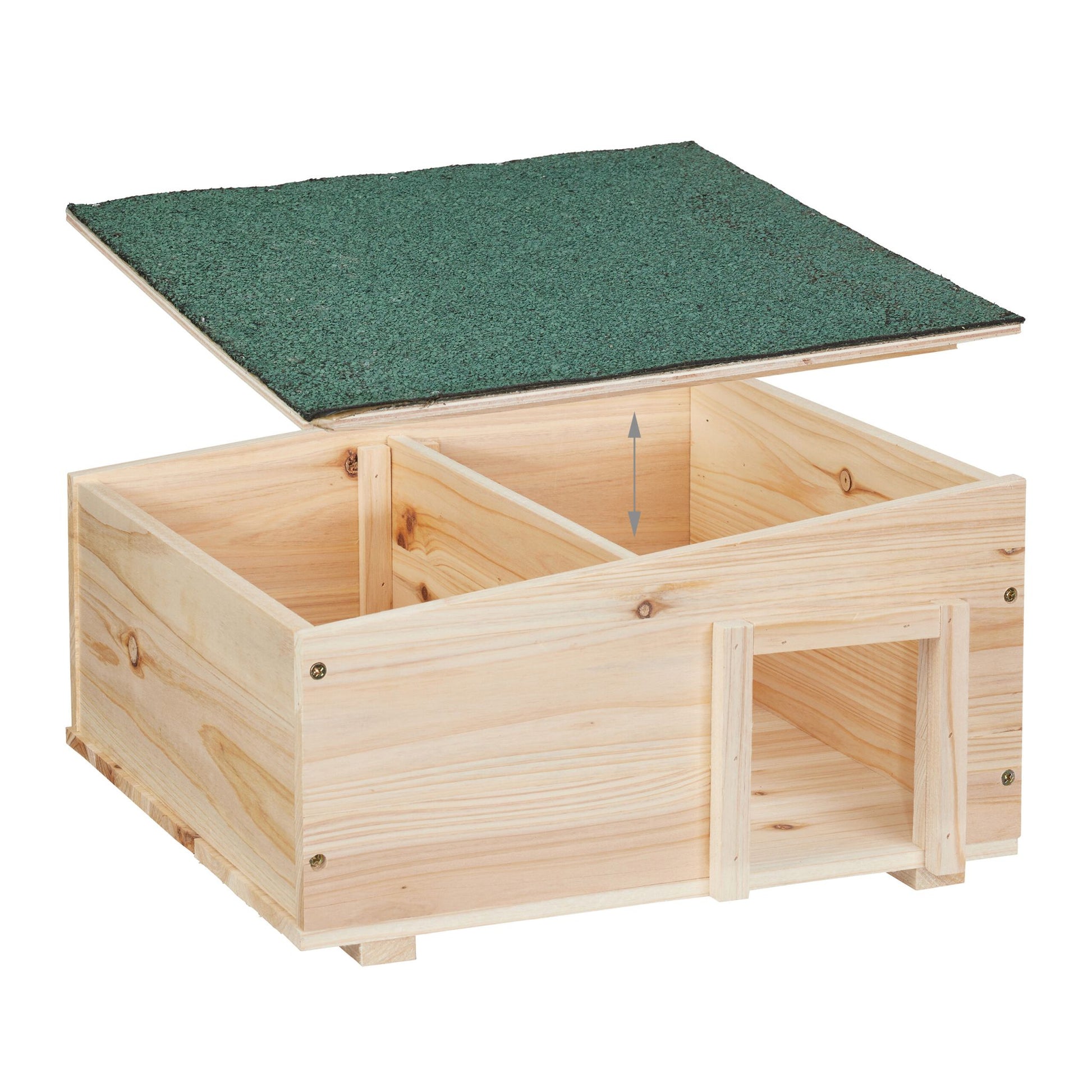 Igelhaus mit Boden Grün-Hellbraun von Relaxdays