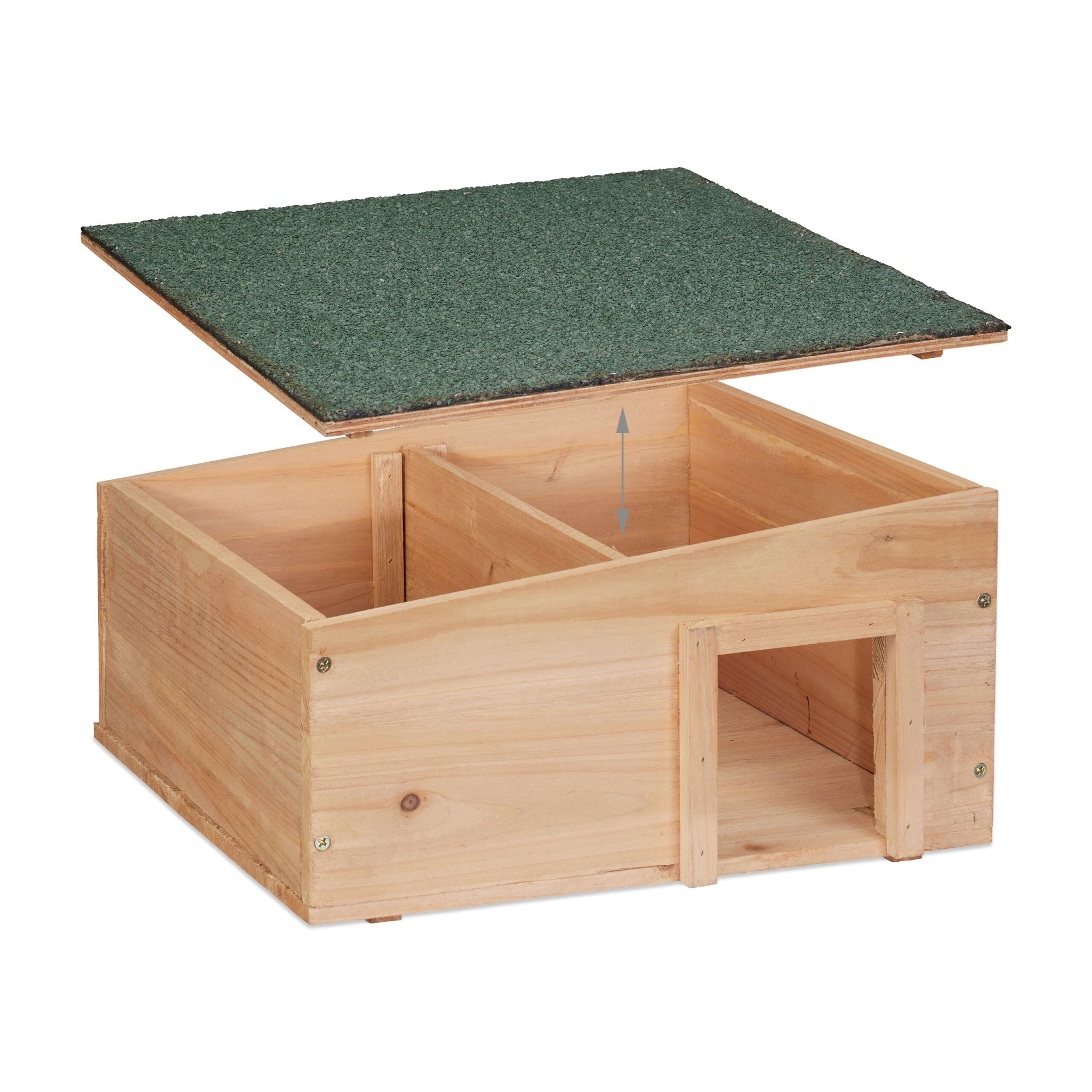 Igelhaus mit Boden Grün-Hellbraun von Relaxdays