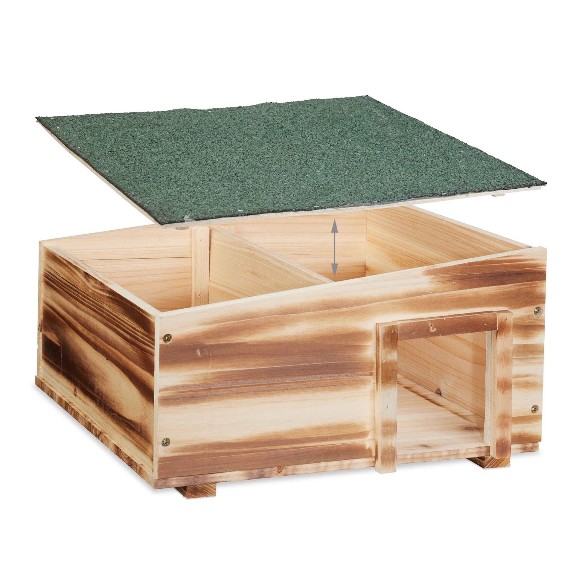 Igelhaus mit Boden Braun-Grün von Relaxdays
