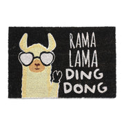 Fussmatte Lama Beige-Weiss-Schwarz von Relaxdays