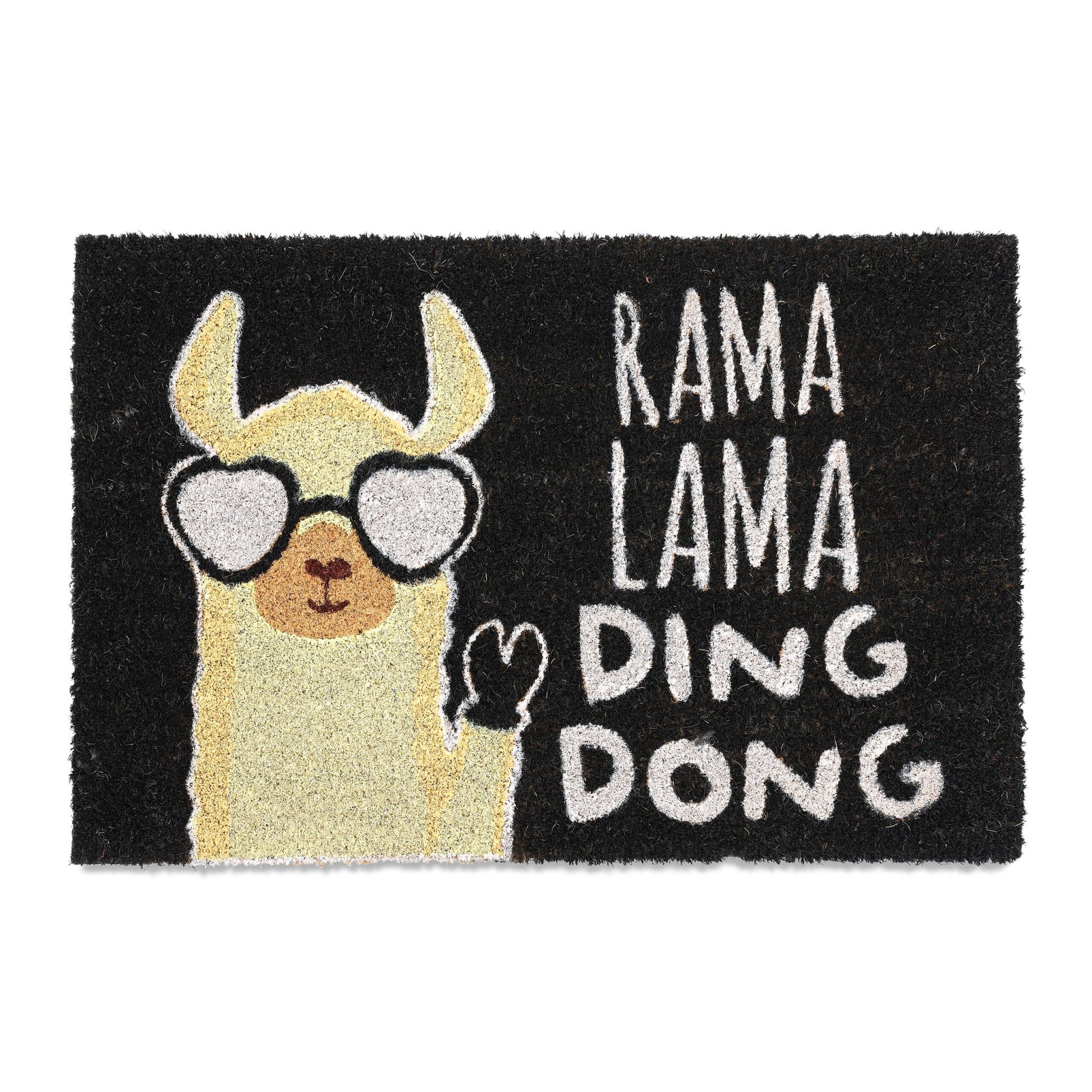 Fussmatte Lama Beige-Weiss-Schwarz von Relaxdays