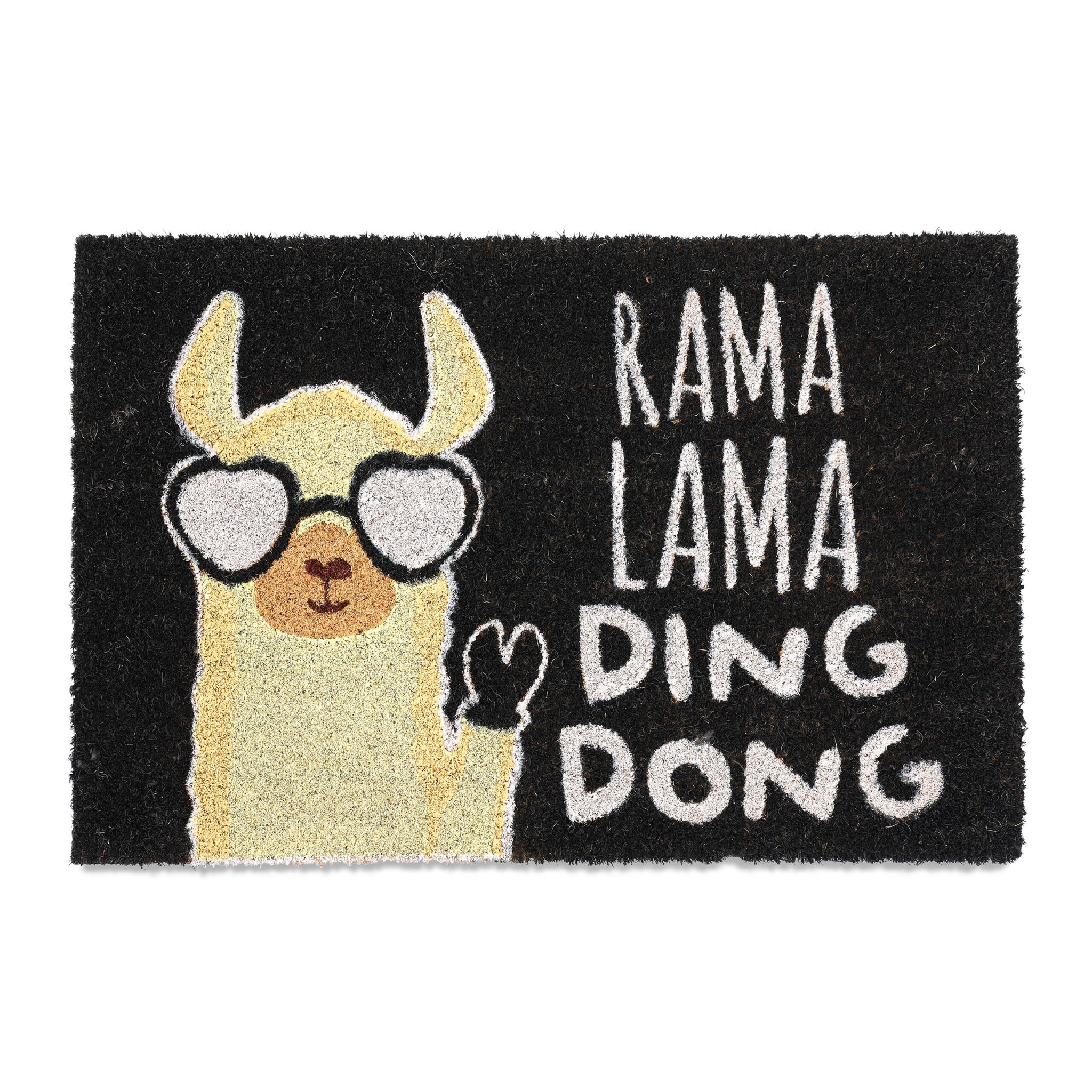 Fussmatte Lama Beige-Weiss-Schwarz von Relaxdays