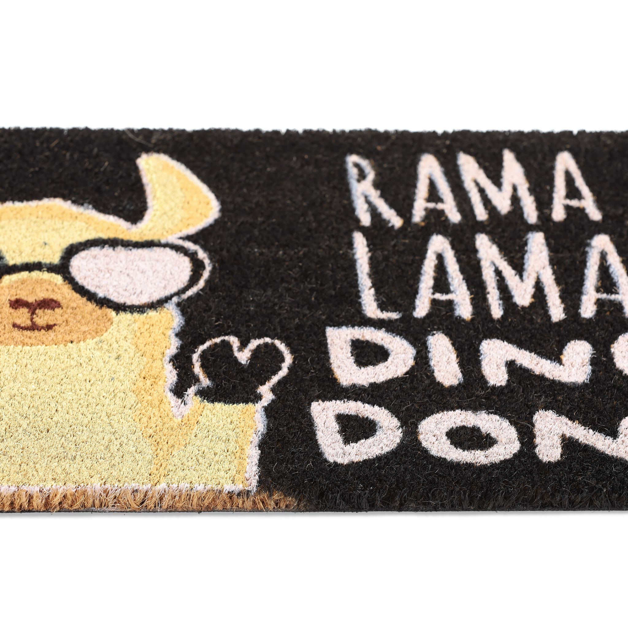 Fussmatte Lama Beige-Weiss-Schwarz von Relaxdays