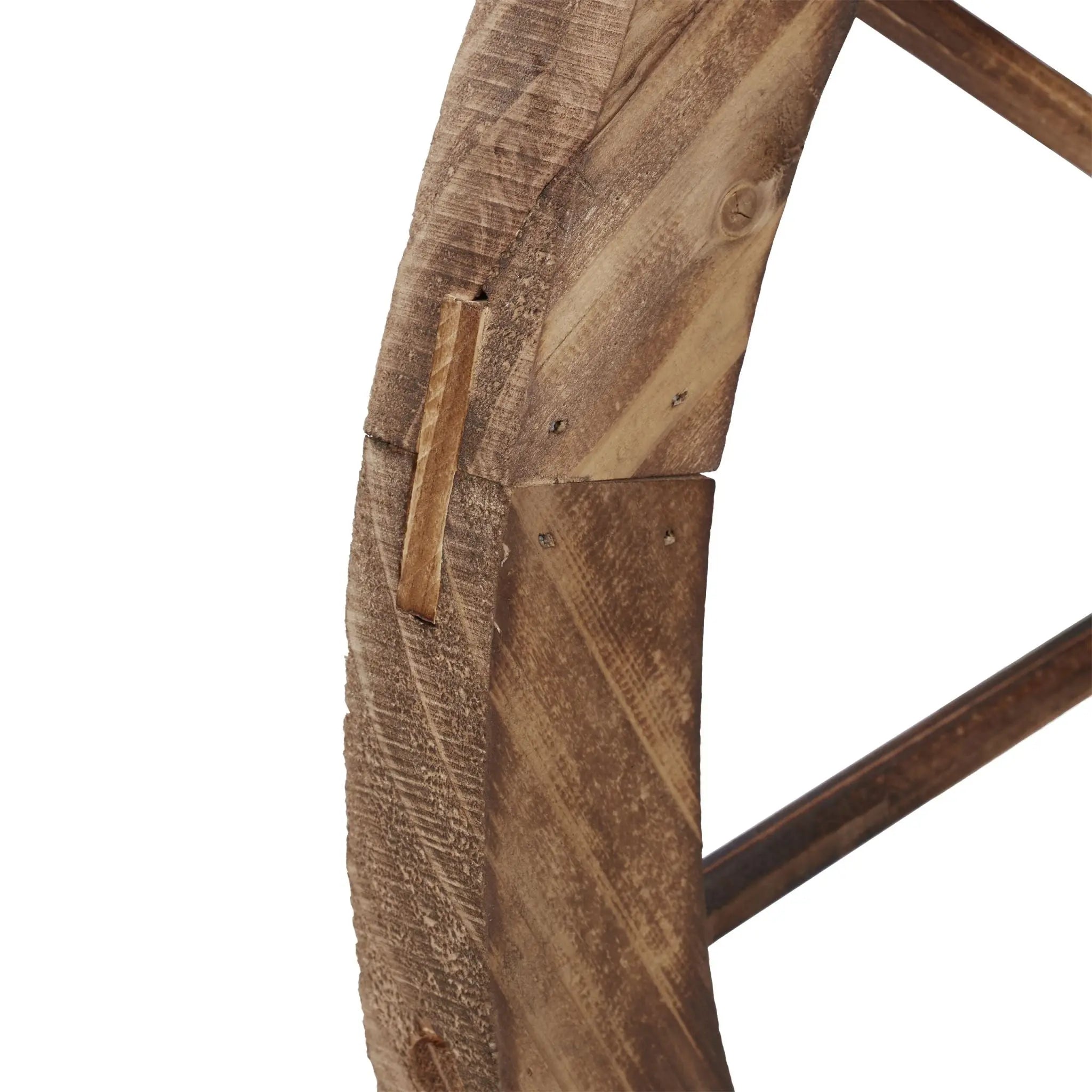 Wagenrad Holz 3er-Set Braun von Relaxdays