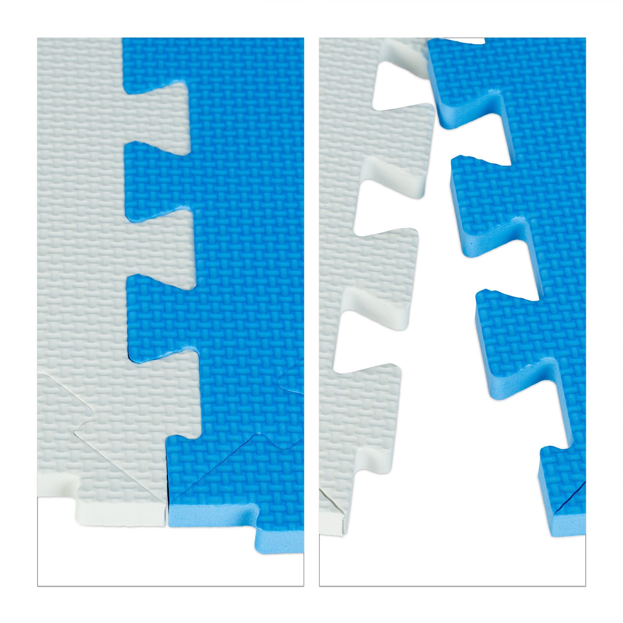 Puzzlematte blau-weiss Weiss-Blau von Relaxdays