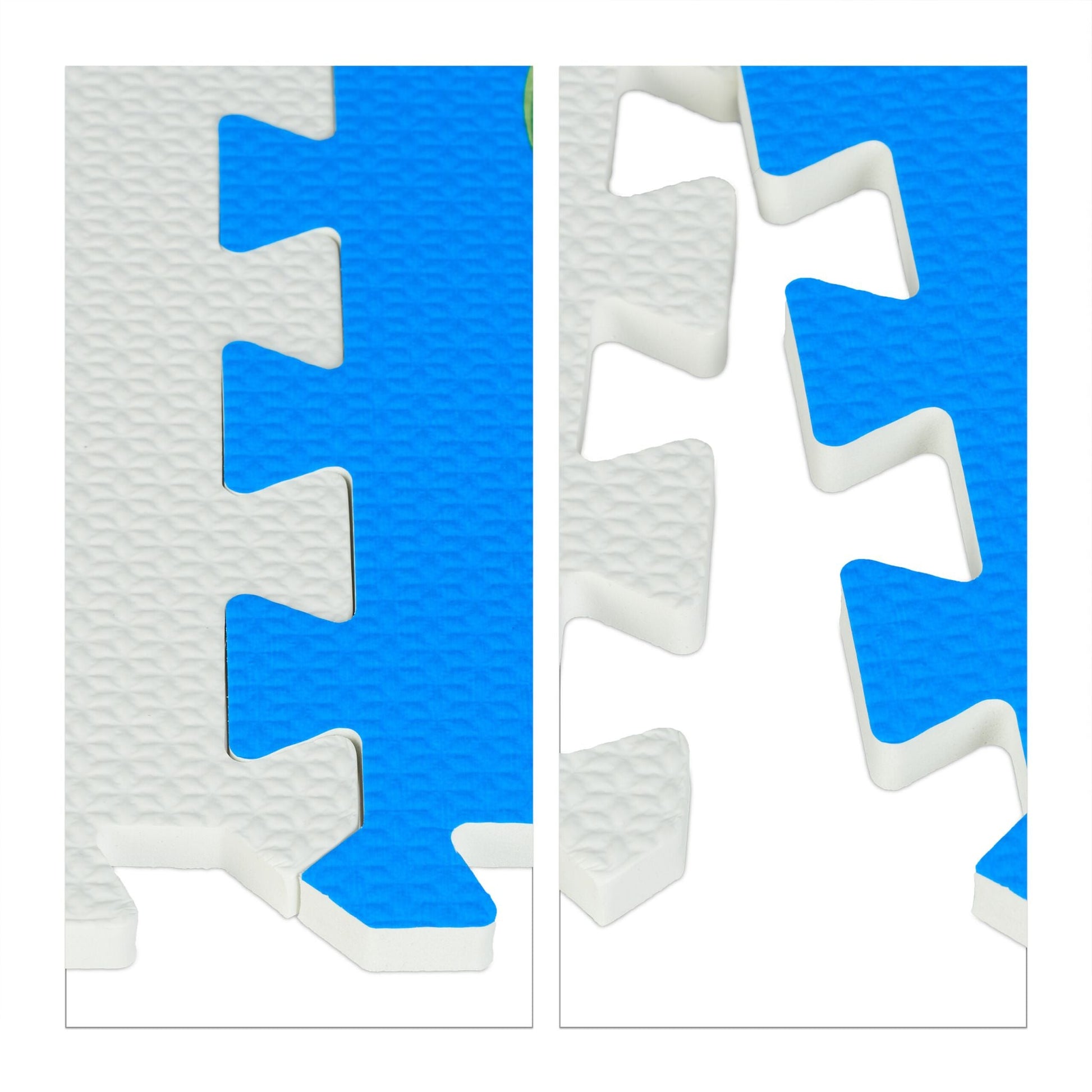 Puzzlematte mit Meerestieren Weiss-Blau von Relaxdays