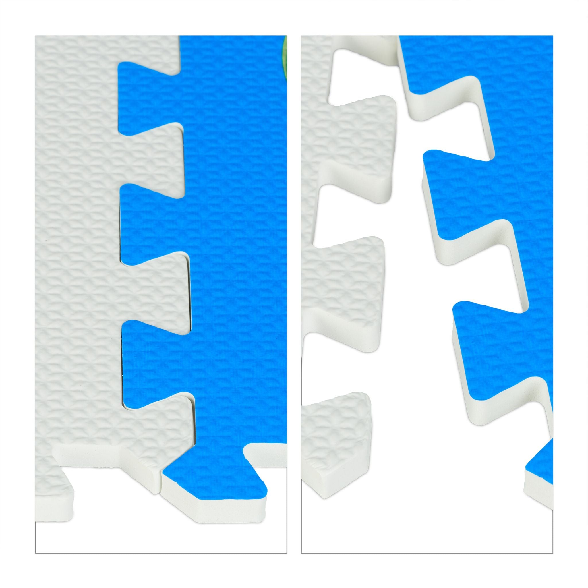 Puzzlematte mit Meerestieren Weiss-Blau von Relaxdays