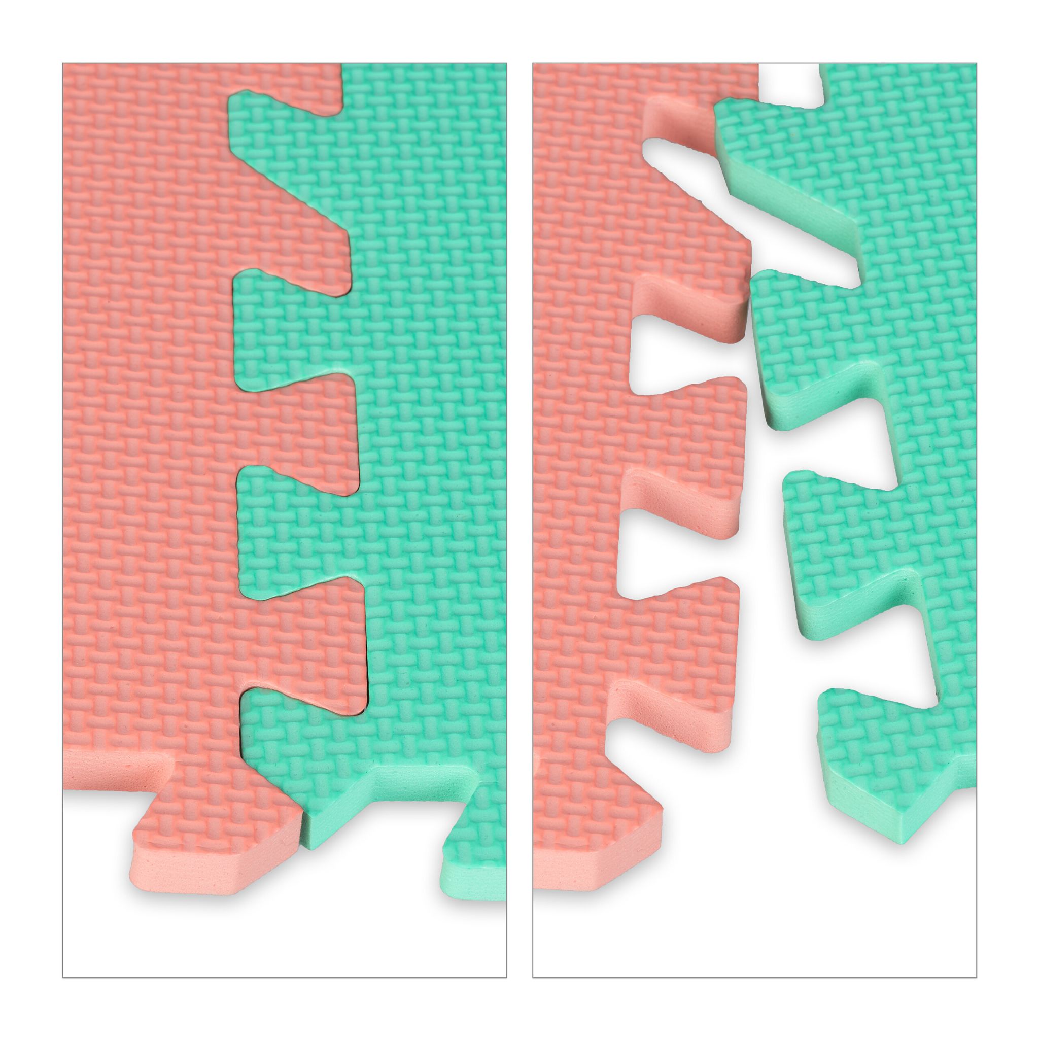 Puzzlematte mit Zahlen Blau-Grün-Orange von Relaxdays