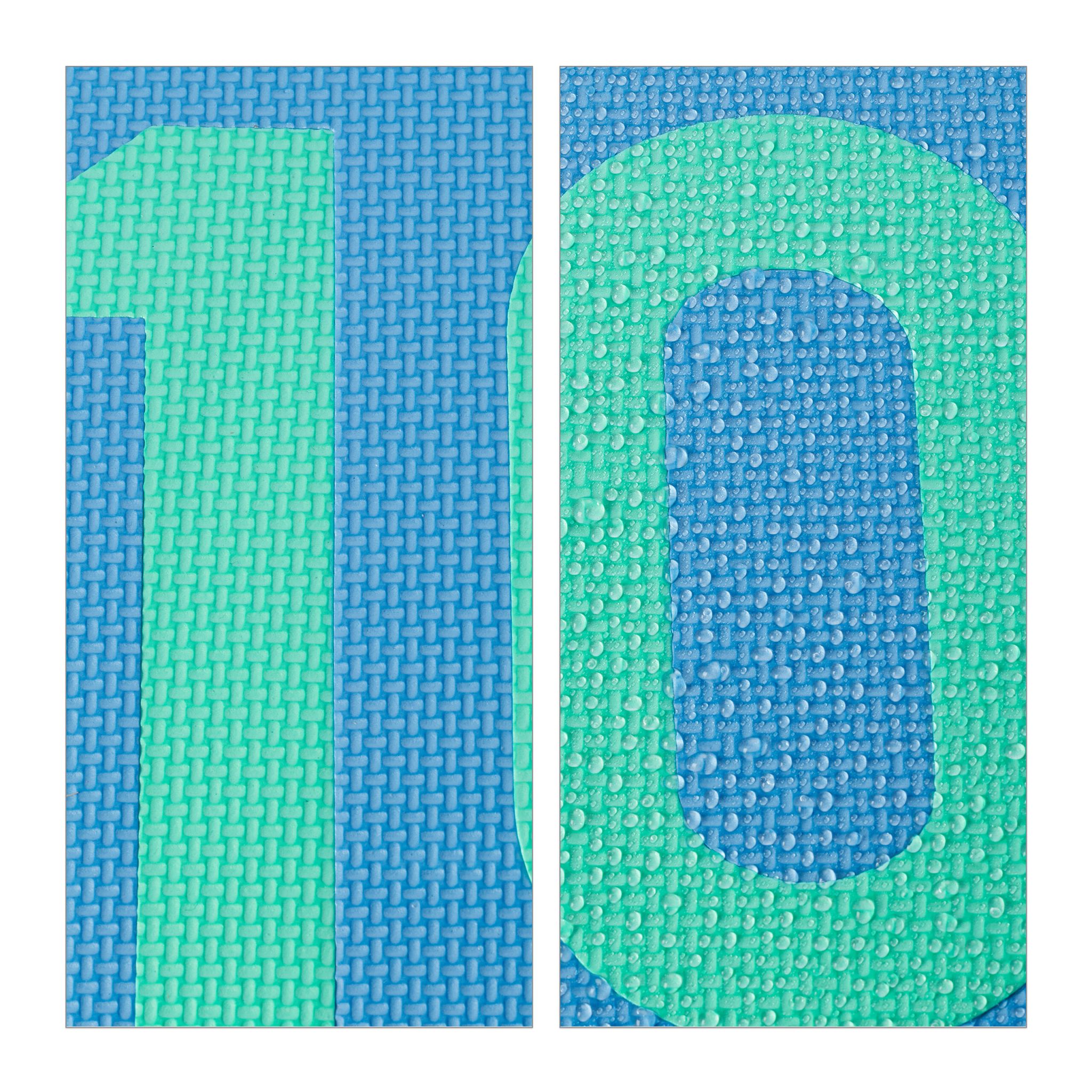 Puzzlematte mit Zahlen Blau-Grün-Orange von Relaxdays